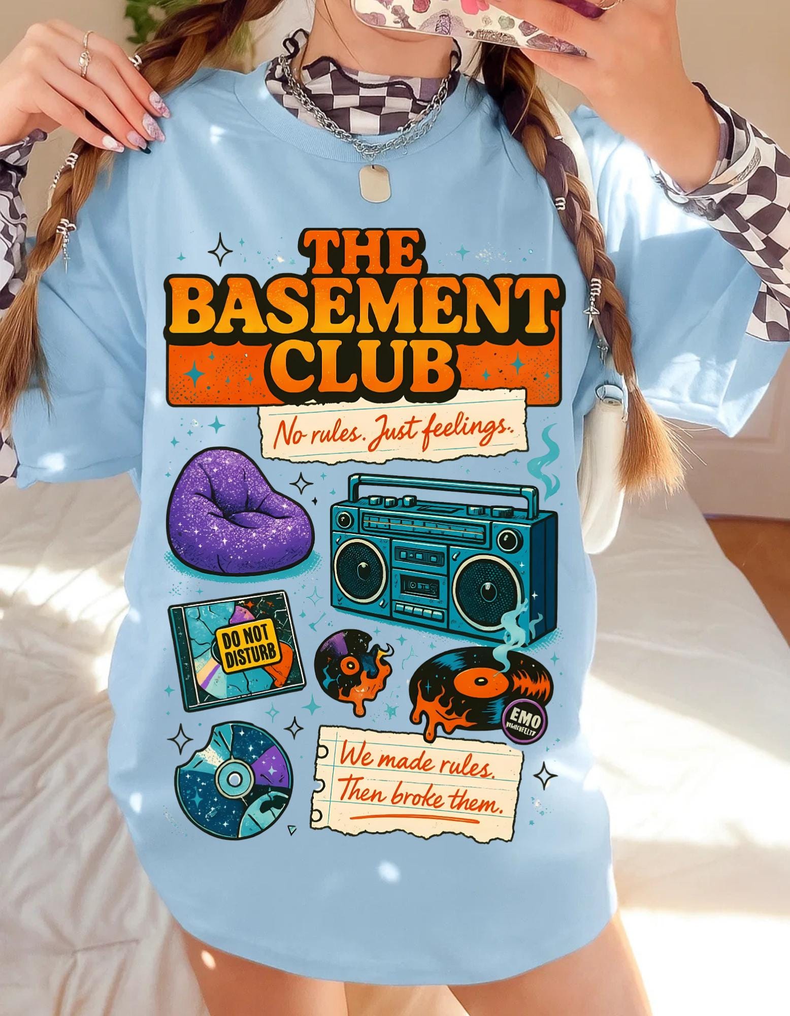Retro Music Basement Club Tee | Vintage-Style Festival Shirt for Music Lovers | Unisex Casual Apparel