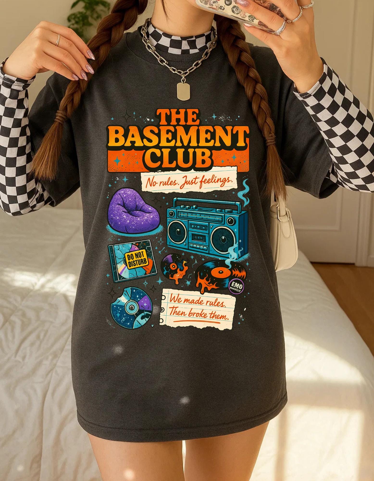 Retro Music Basement Club Tee | Vintage-Style Festival Shirt for Music Lovers | Unisex Casual Apparel