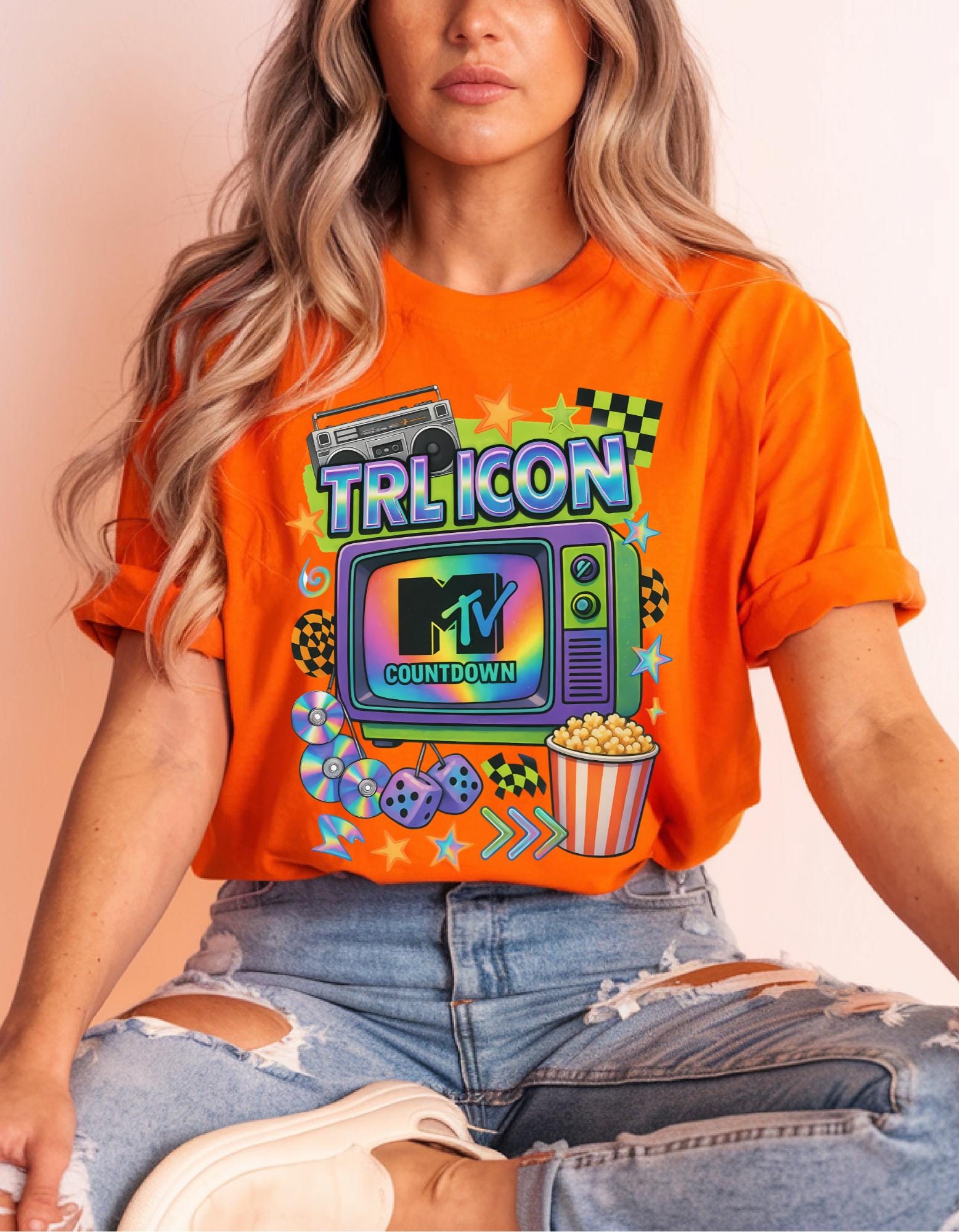 Retro Music Countdown Tee: 90s Pop Nostalgia Graphic Shirt