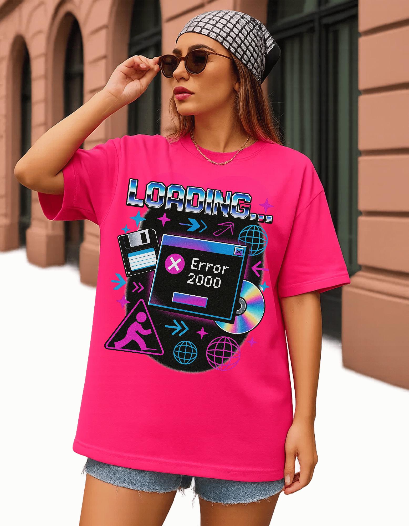 Retro Error 2000 Graphic Tee - Vintage Y2K Unisex Shirt