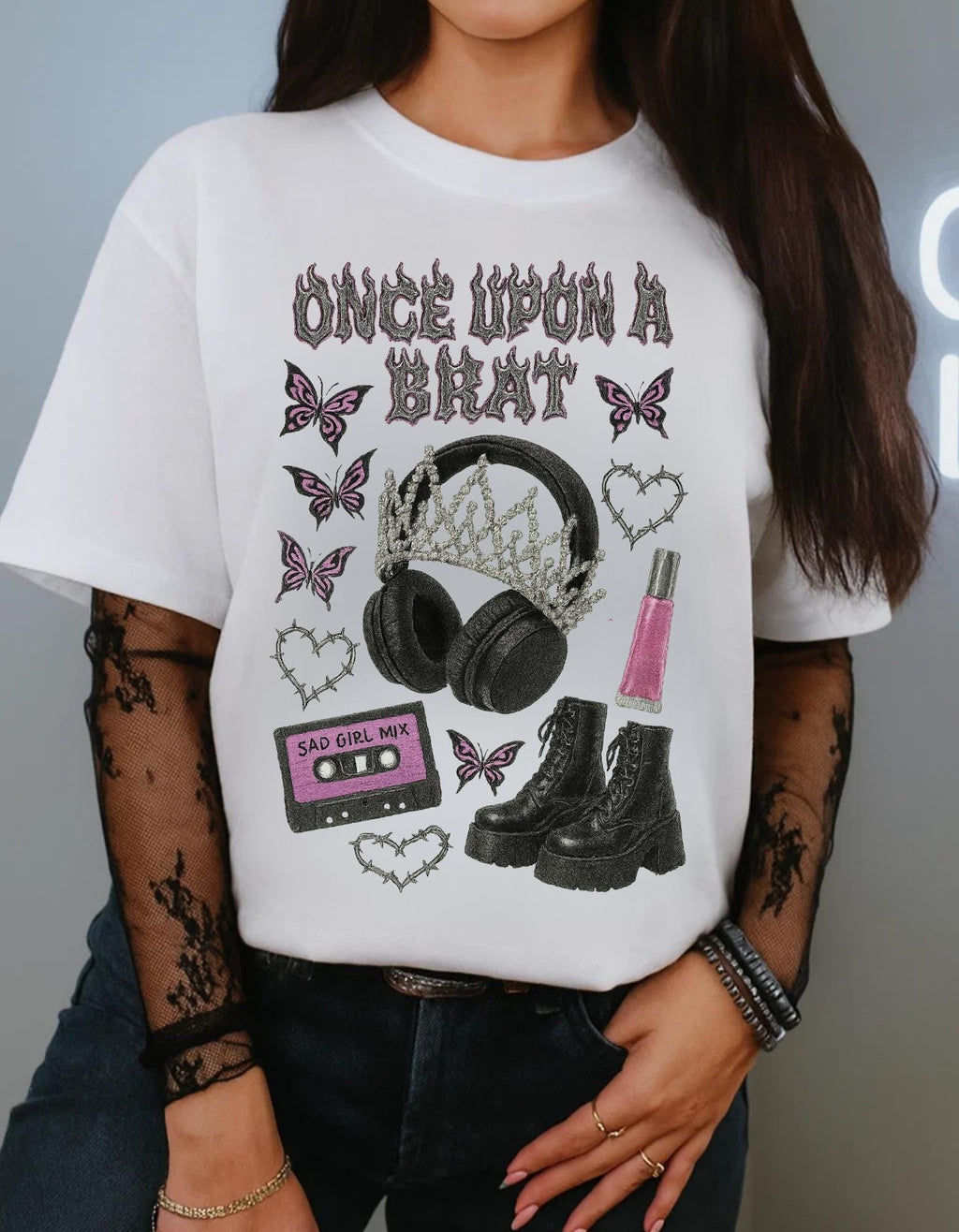 Pop Punk Fairytale Tee: Unisex Heavy Cotton Graphic Shirt - Once Upon A Brat Statement Top
