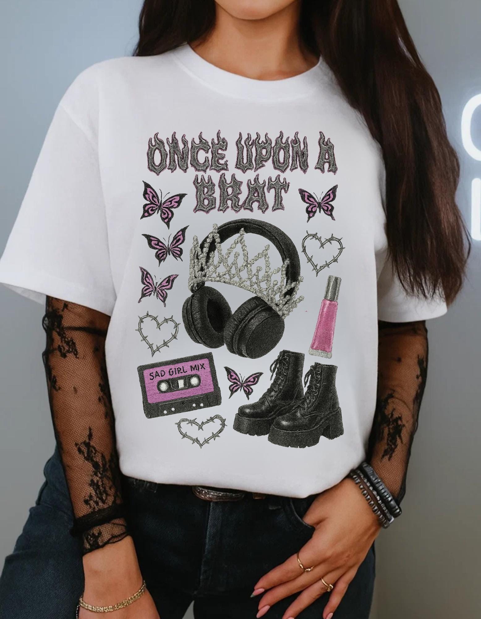 Pop Punk Fairytale Tee: Unisex Heavy Cotton Graphic Shirt - Once Upon A Brat Statement Top