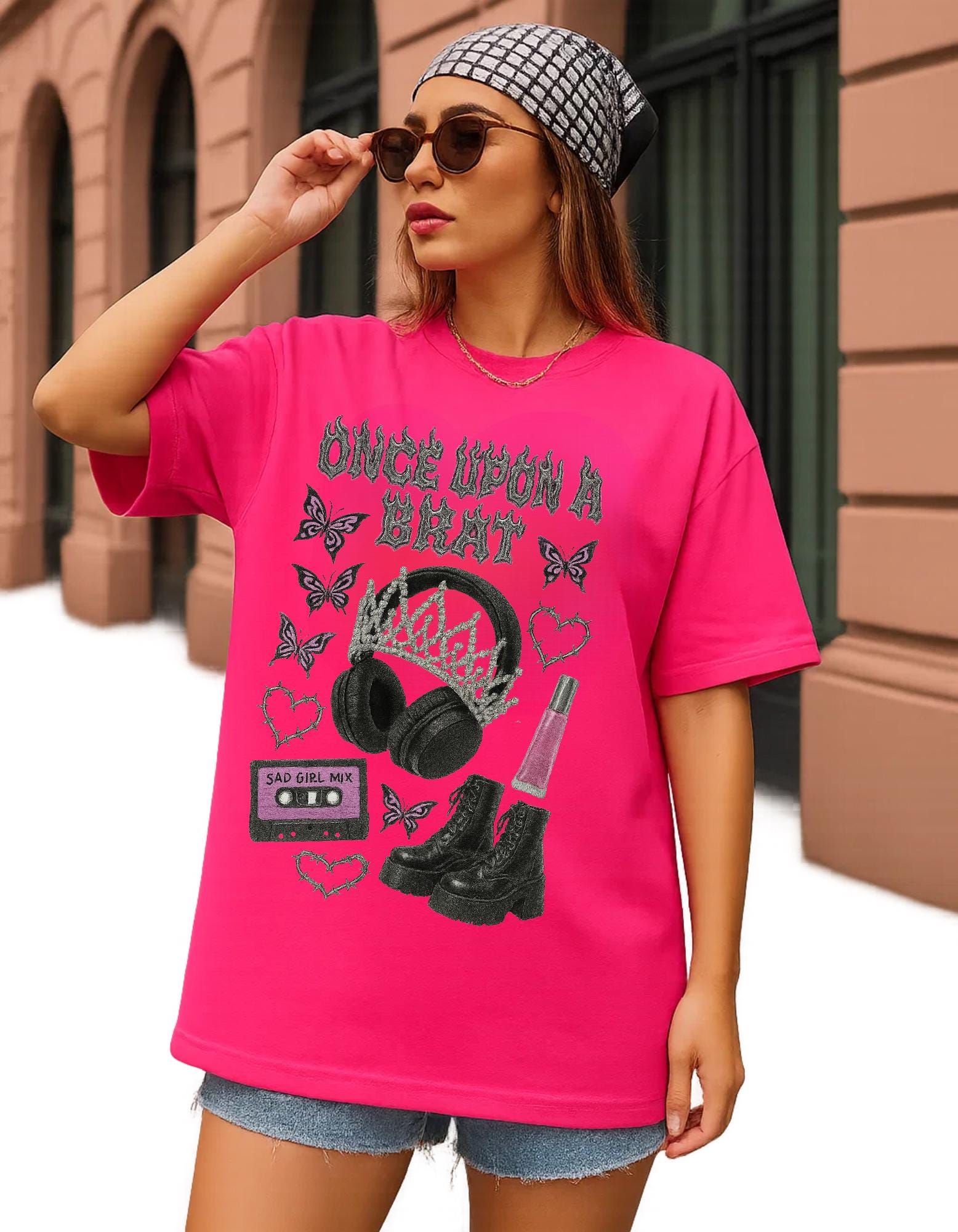 Pop Punk Fairytale Tee: Unisex Heavy Cotton Graphic Shirt - Once Upon A Brat Statement Top
