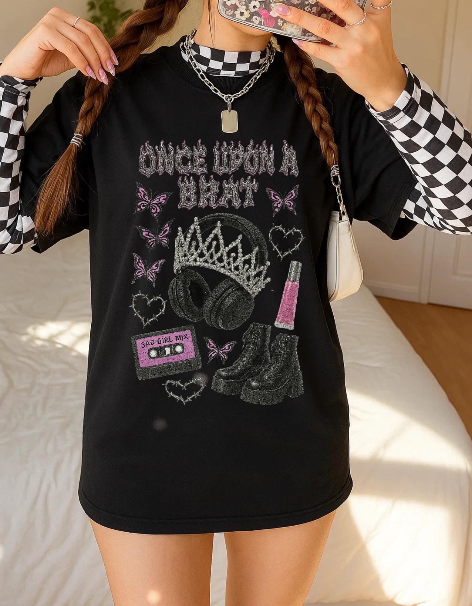 Pop Punk Fairytale Tee: Unisex Heavy Cotton Graphic Shirt - Once Upon A Brat Statement Top