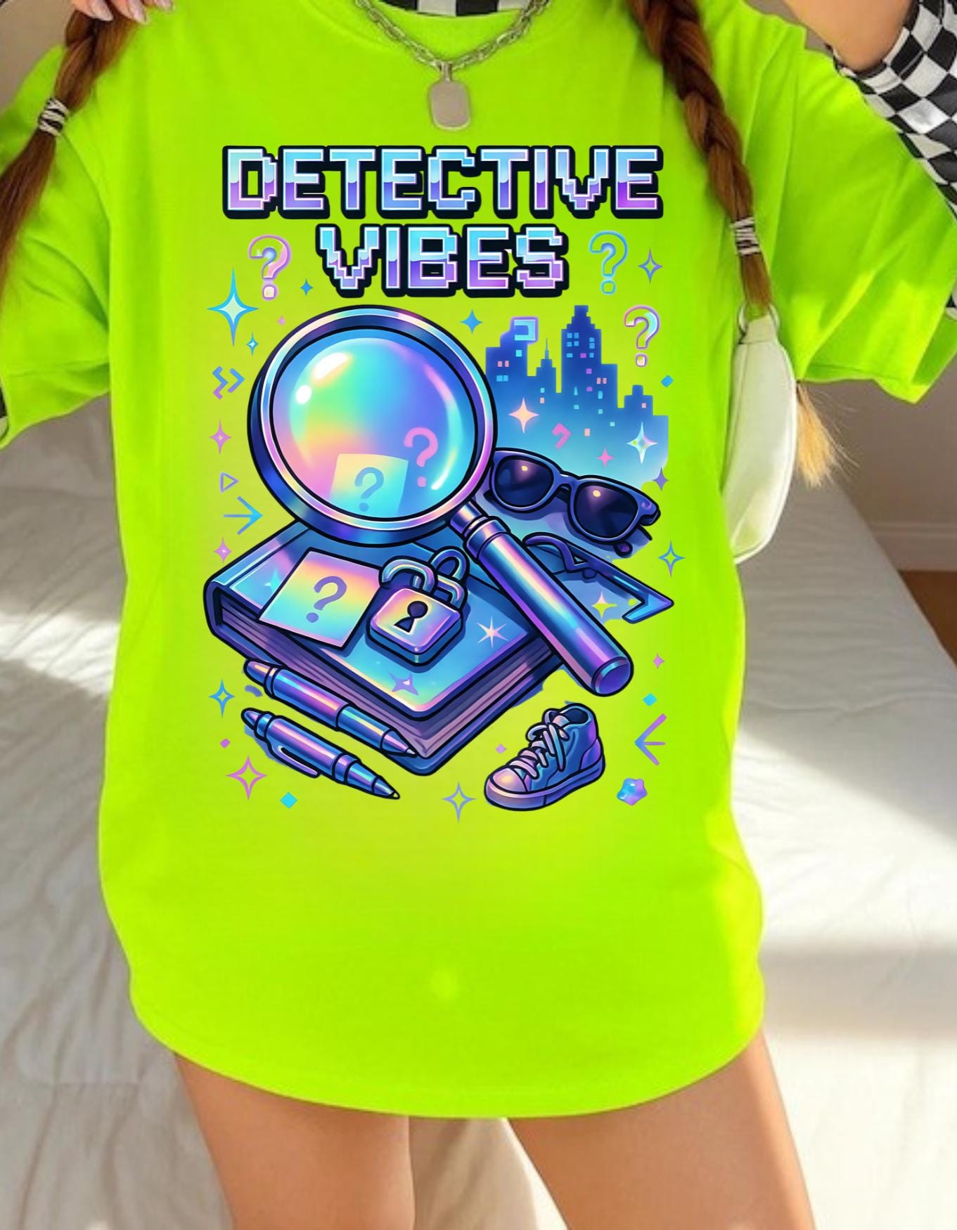Y2K Detective Graphic Tee: Retro Sleuth Mystery Shirt Crime Fan Gift Unisex Cotton Apparel