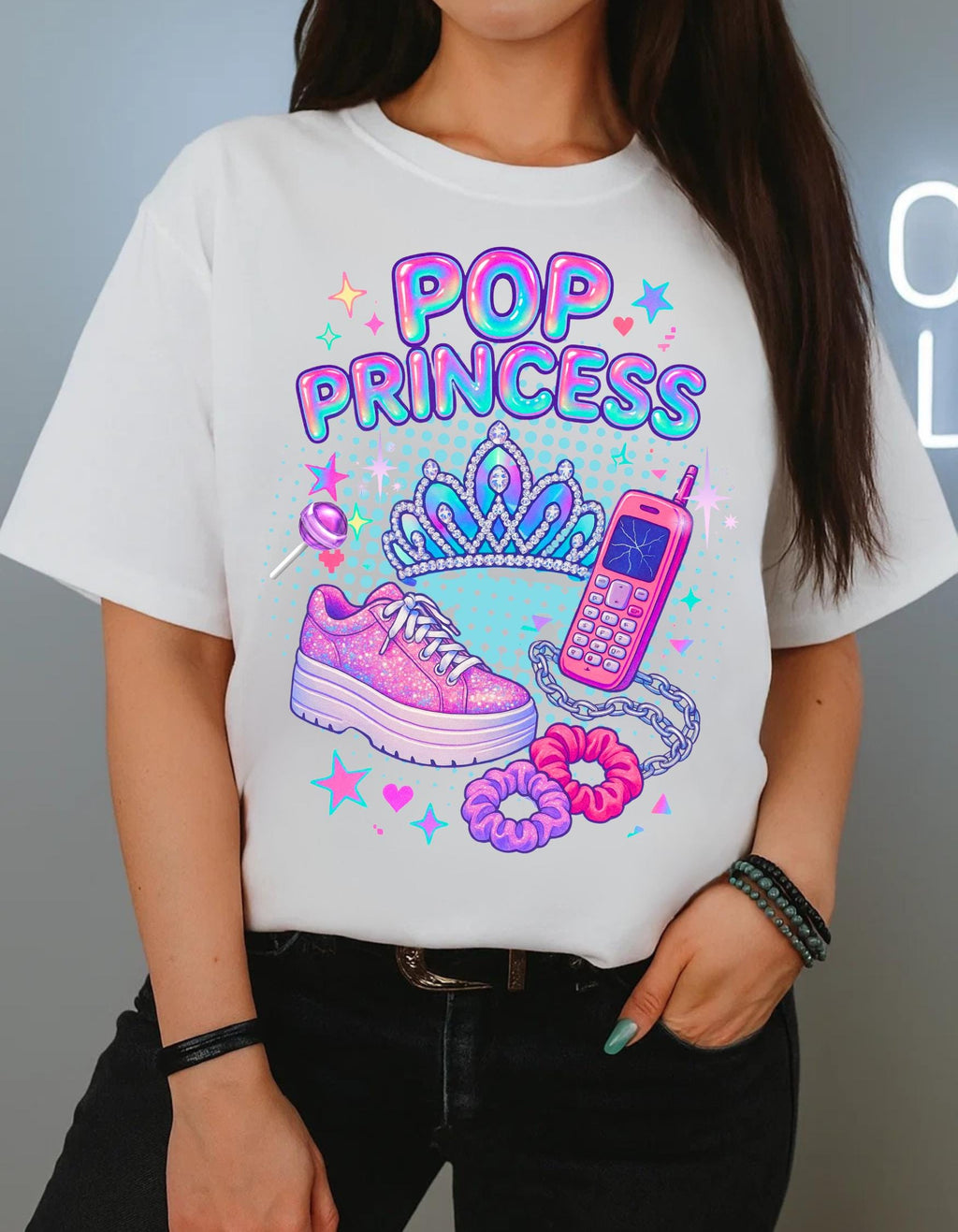 Retro Pop Princess Graphic Tee: Unisex Heavy Cotton Trendy Shirt - Vintage Music Lover Gift