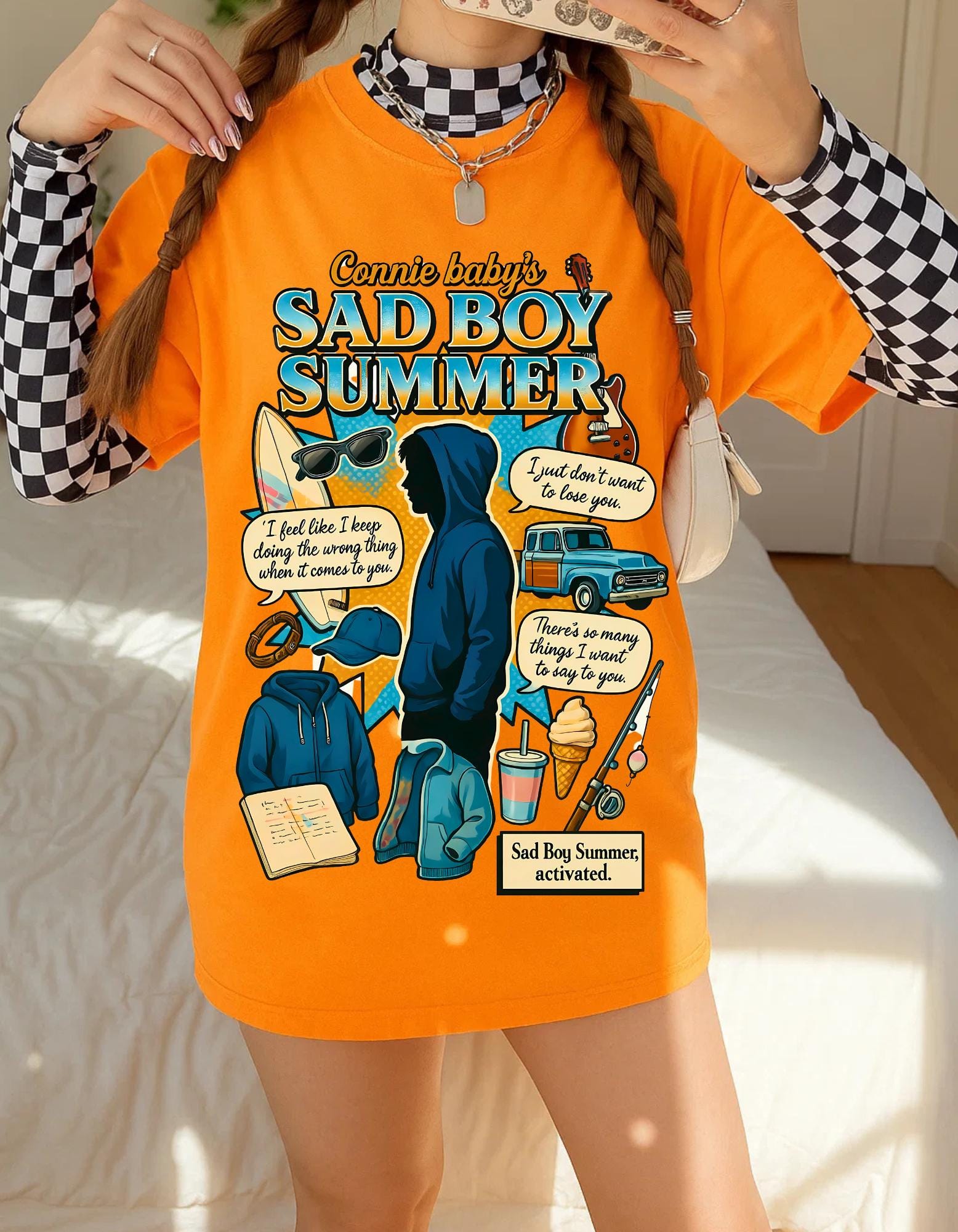 Sad Boy Summer Sweatshirt: Embroidered Unisex Crewneck