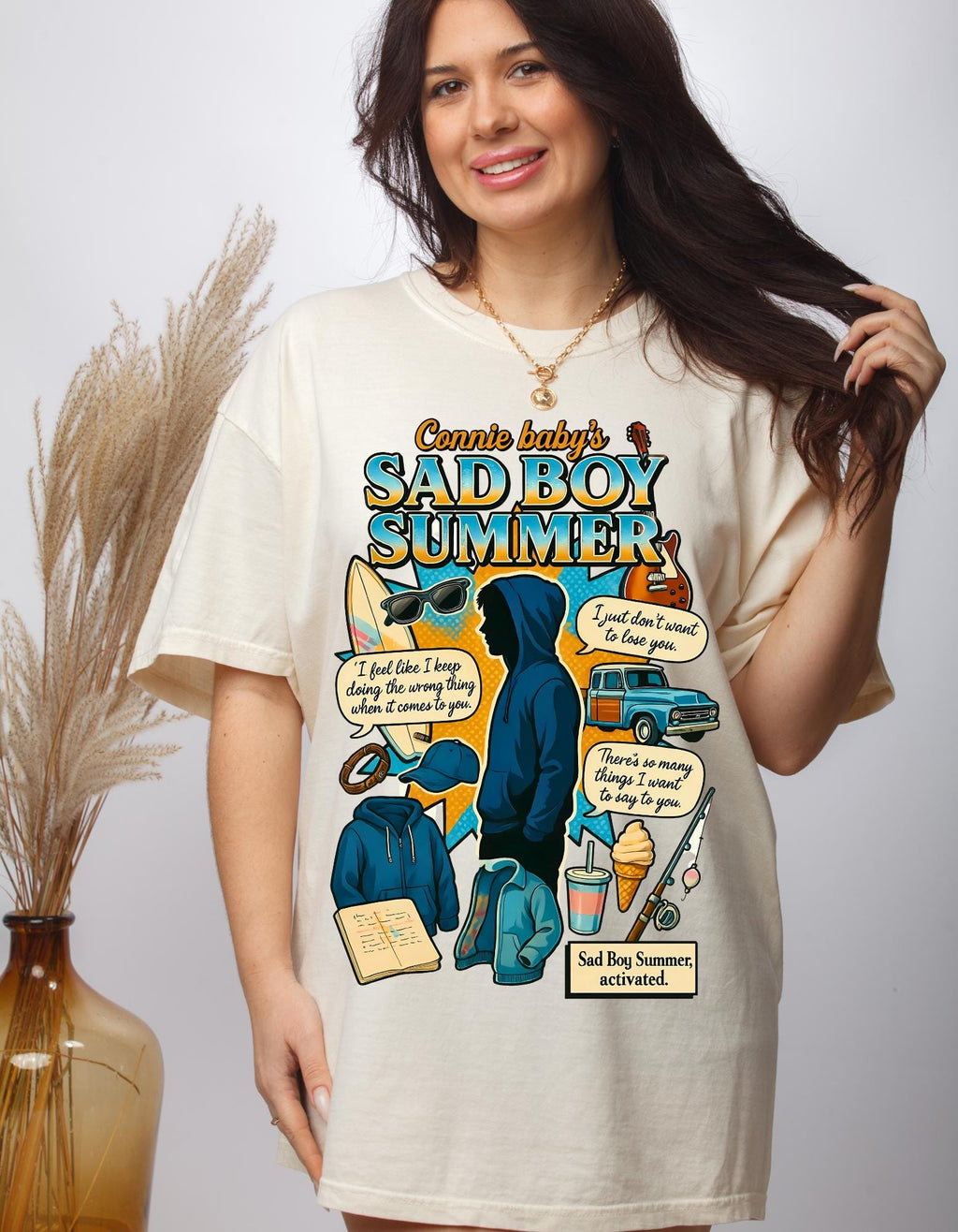 Sad Boy Summer Sweatshirt: Embroidered Unisex Crewneck