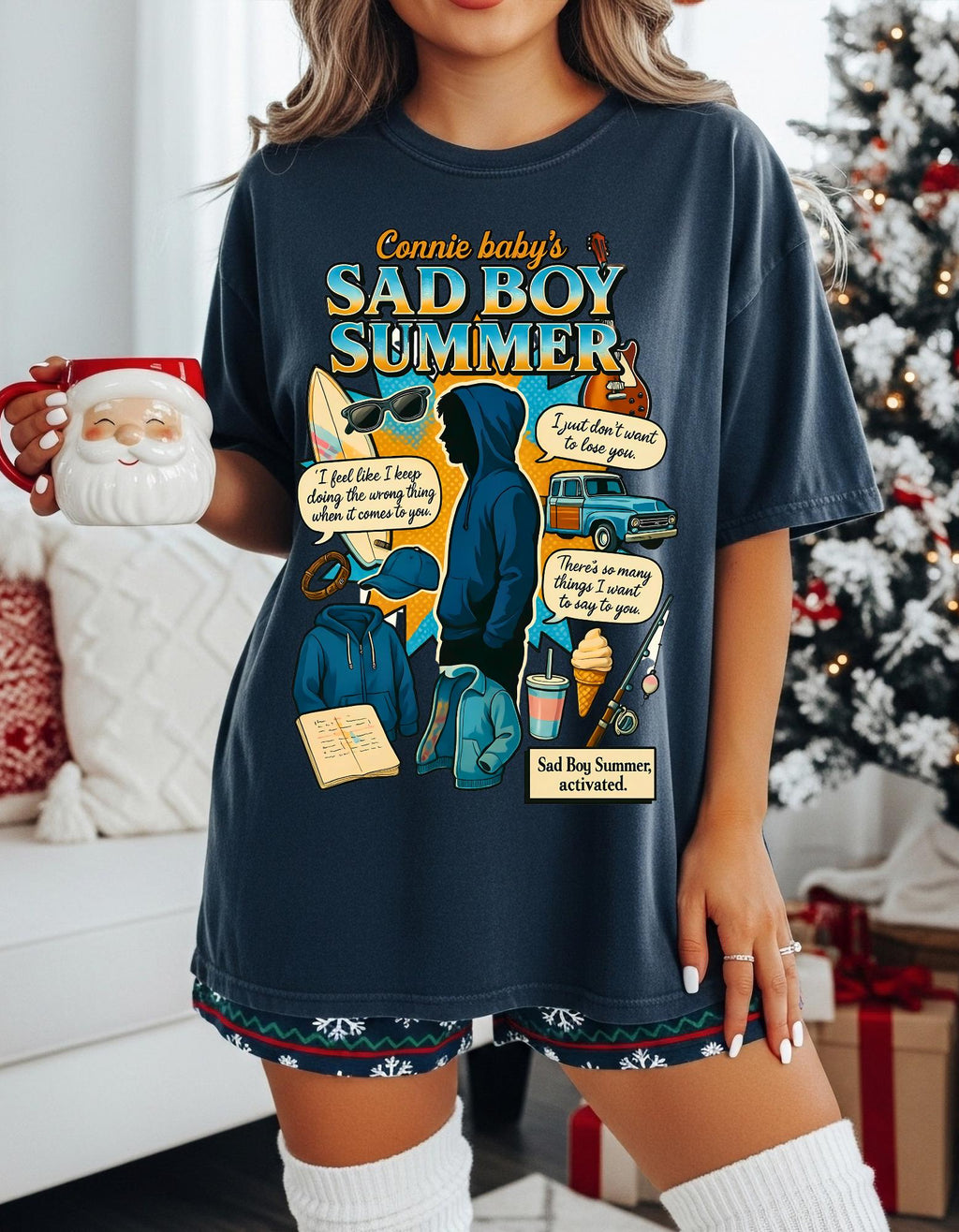 Sad Boy Summer Sweatshirt: Embroidered Unisex Crewneck