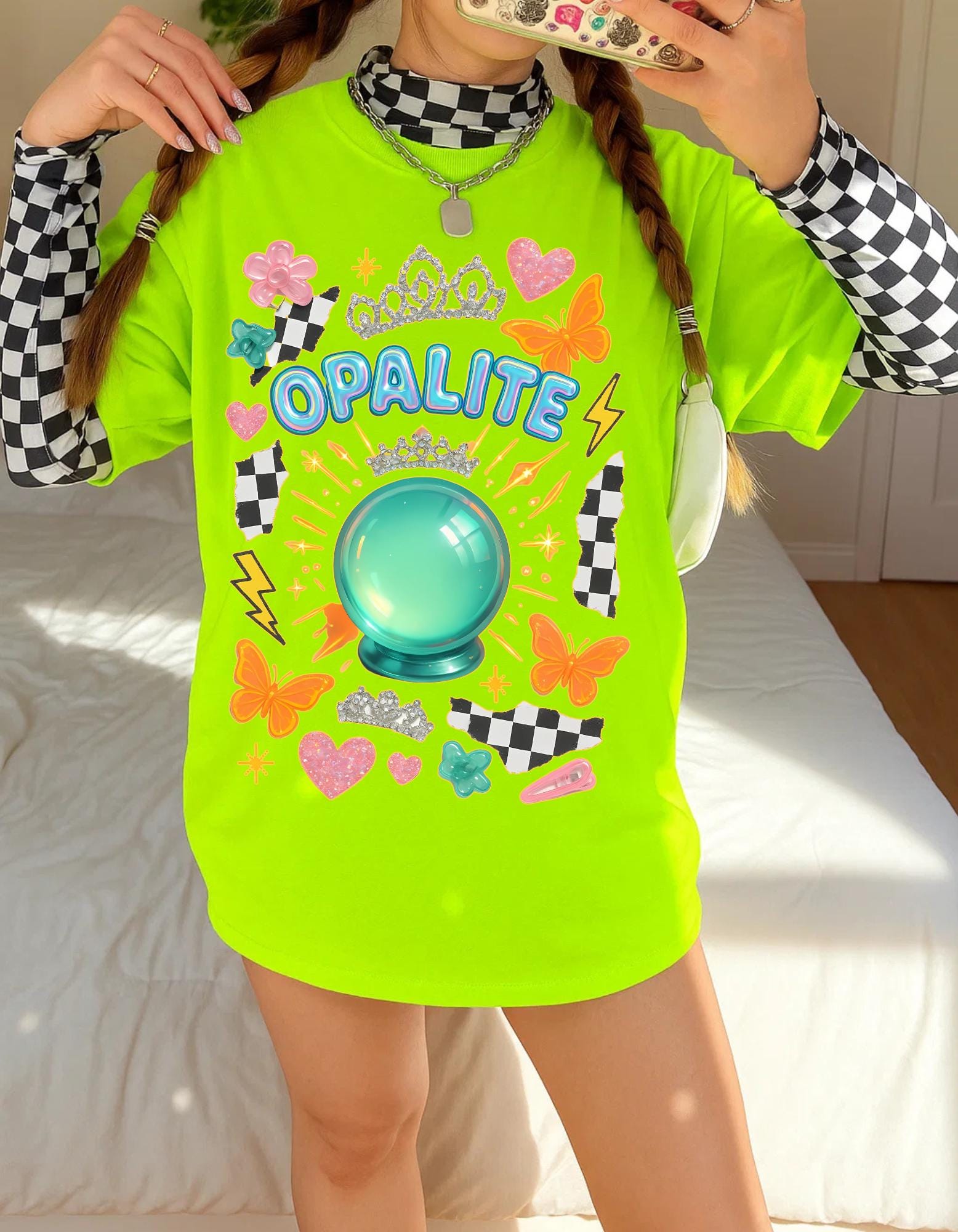 Vegas Showgirl T-Shirt: Opalite Cotton Unisex Tee