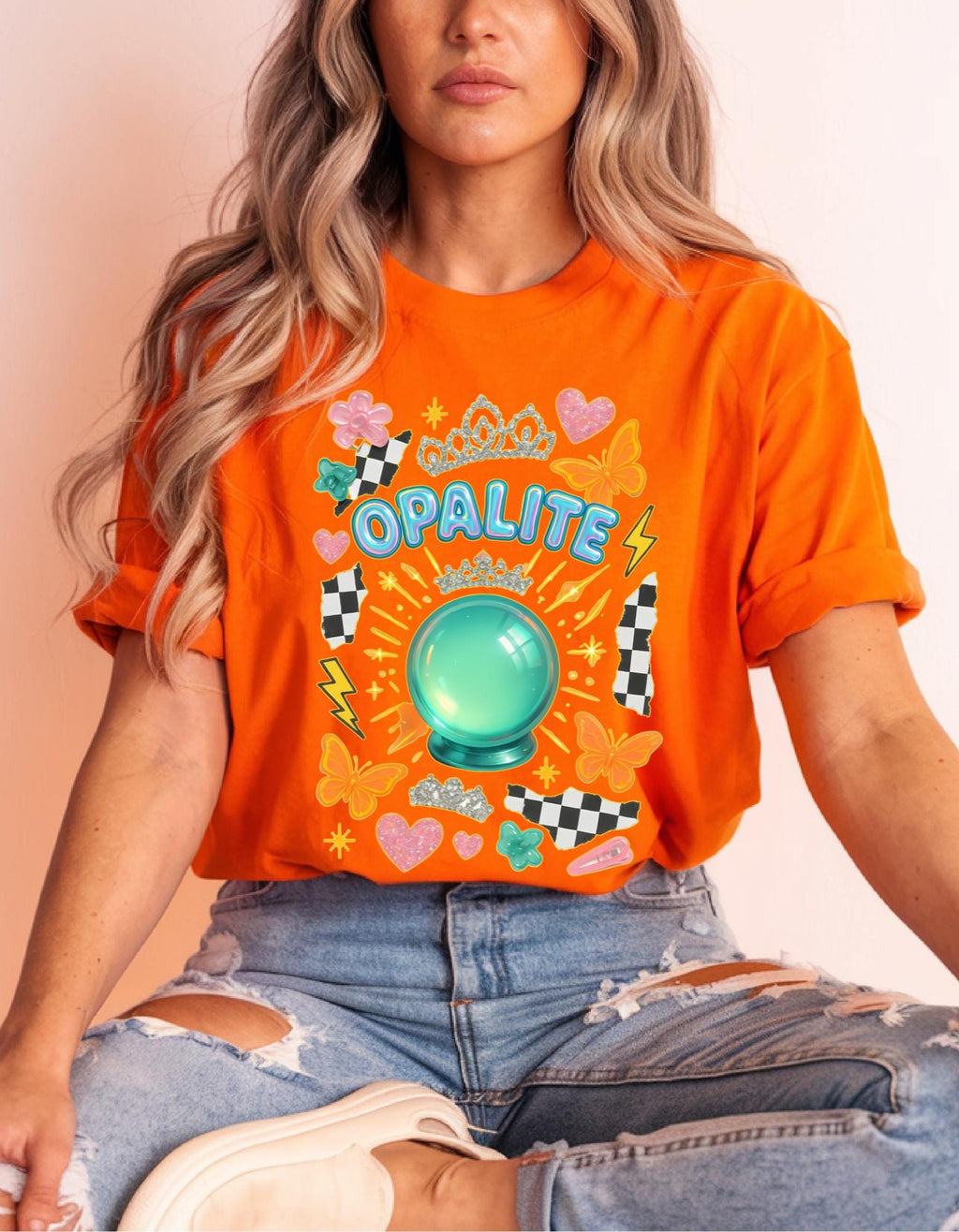 Vegas Showgirl T-Shirt: Opalite Cotton Unisex Tee