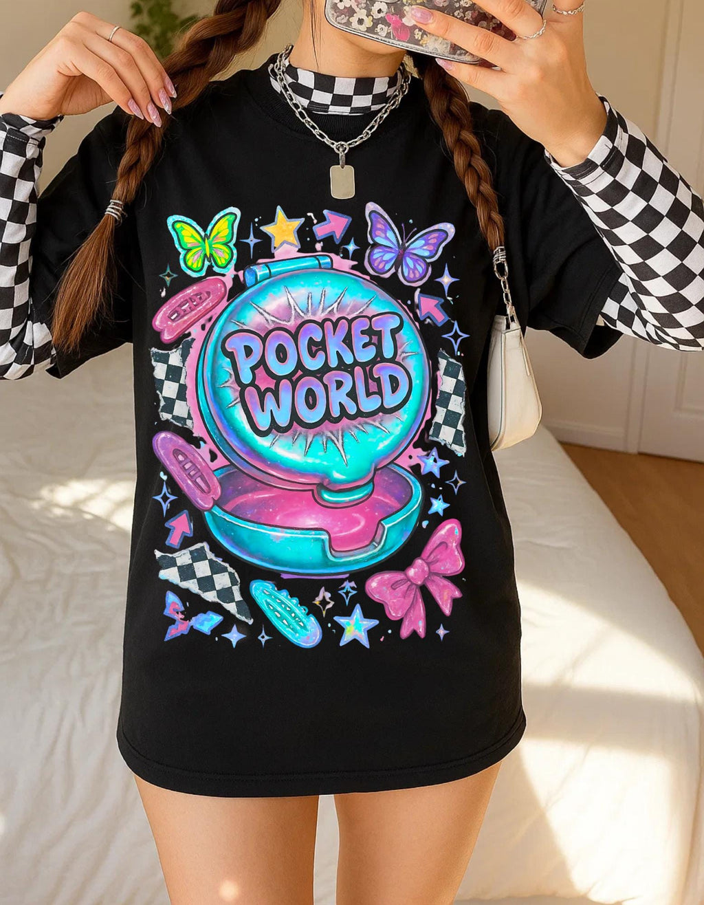 Butterfly & Star Graphic Tee: Unisex Heavy Cotton Summer Shirt