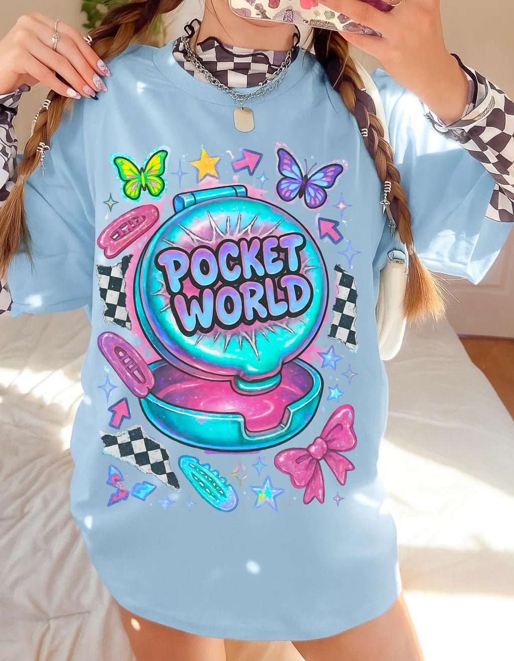 Butterfly & Star Graphic Tee: Unisex Heavy Cotton Summer Shirt