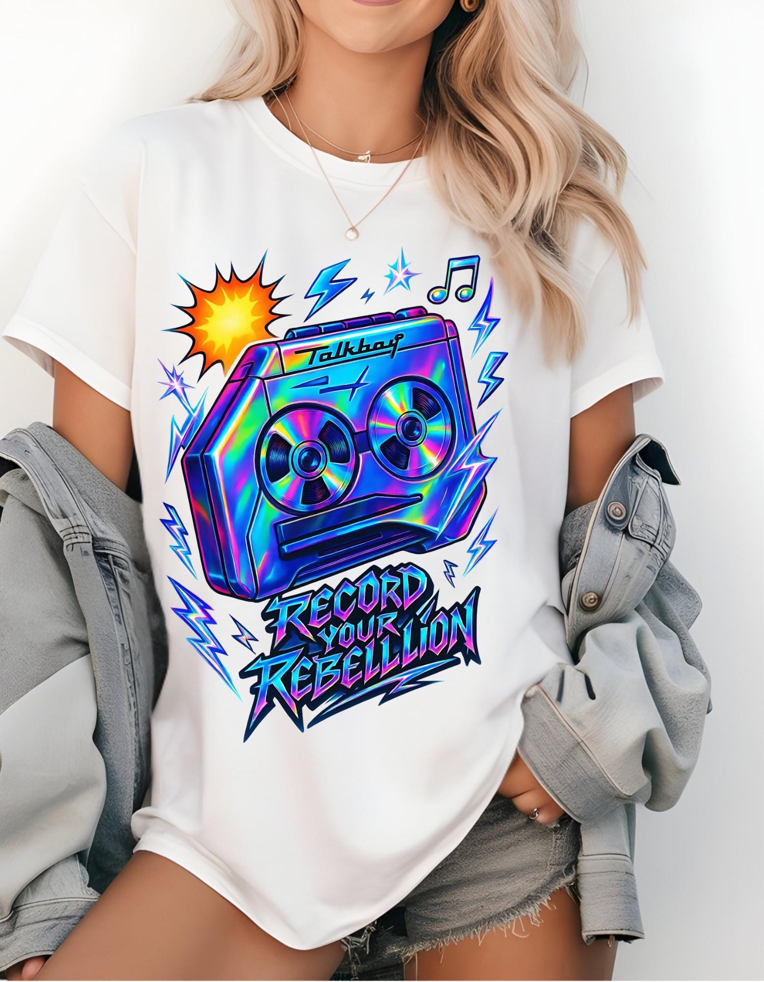 Retro Music Rebel Graphic Tee: Unisex Cotton T-Shirt