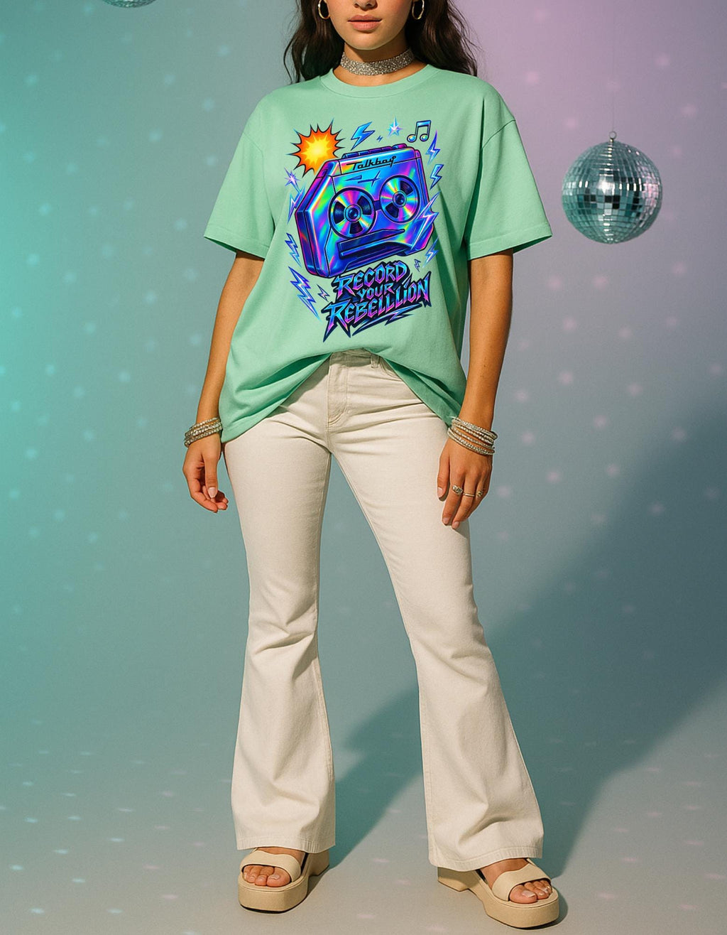 Retro Music Rebel Graphic Tee: Unisex Cotton T-Shirt