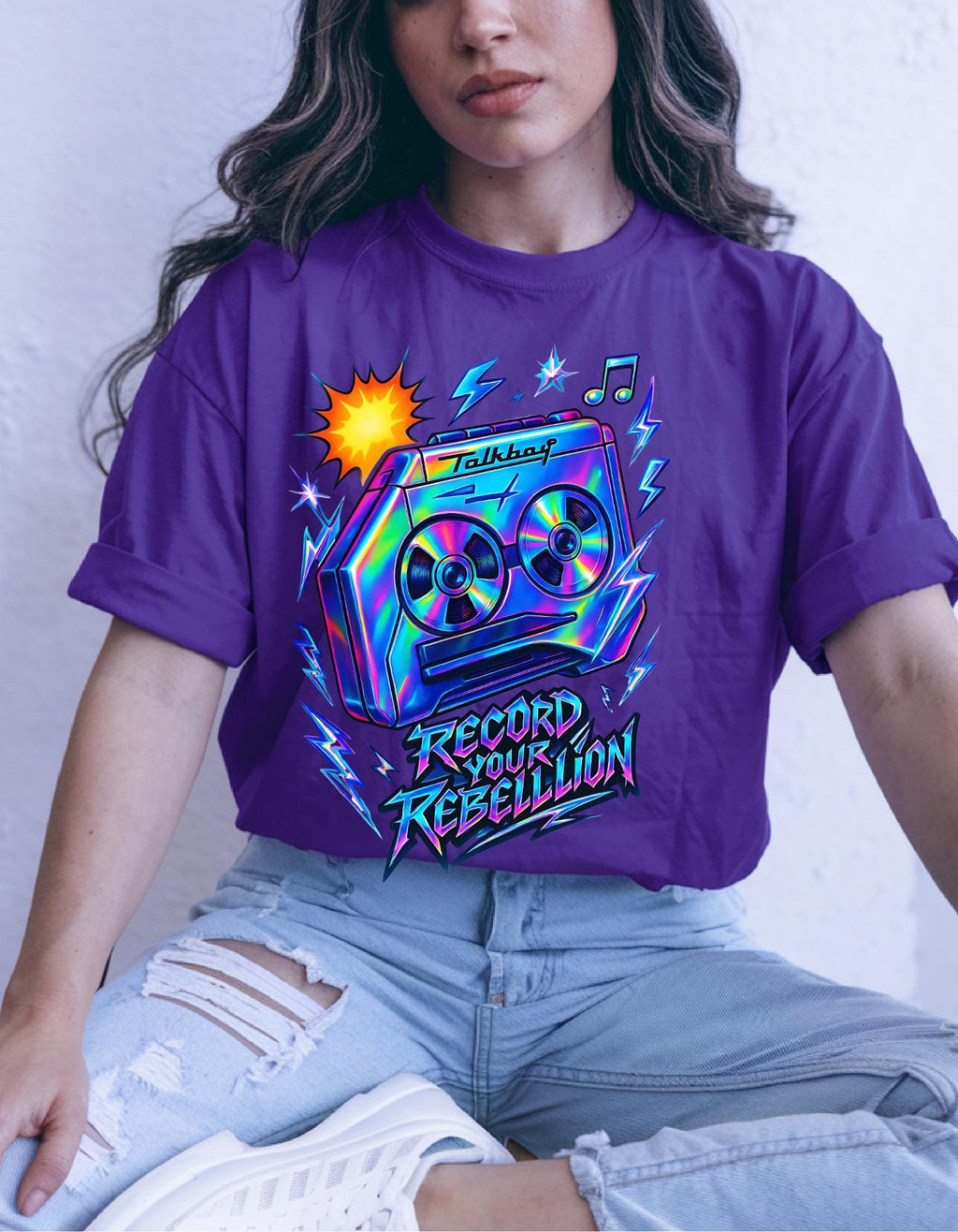 Retro Music Rebel Graphic Tee: Unisex Cotton T-Shirt