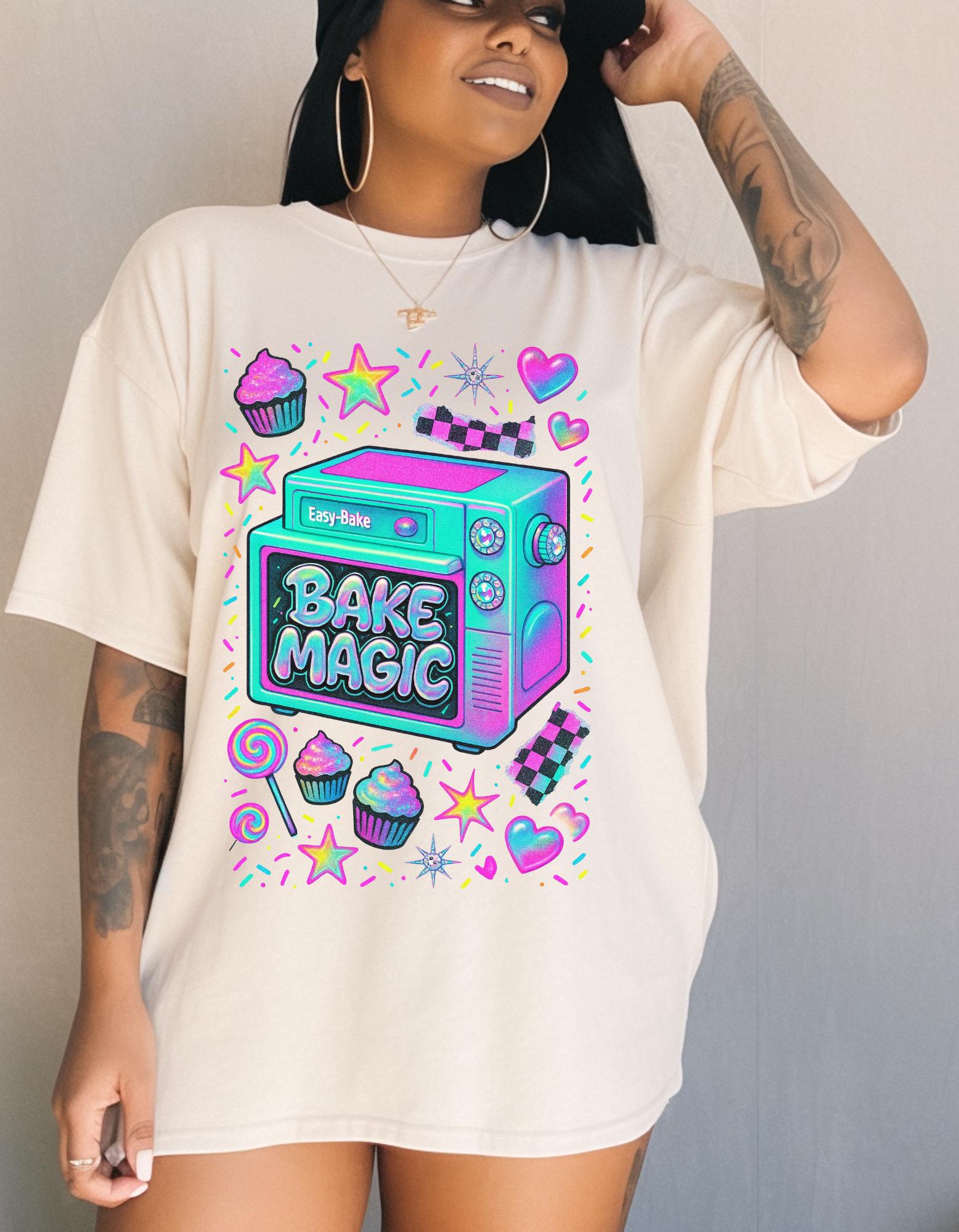 Bake Magic Heavy Cotton Tee: Fun Baker's T-Shirt