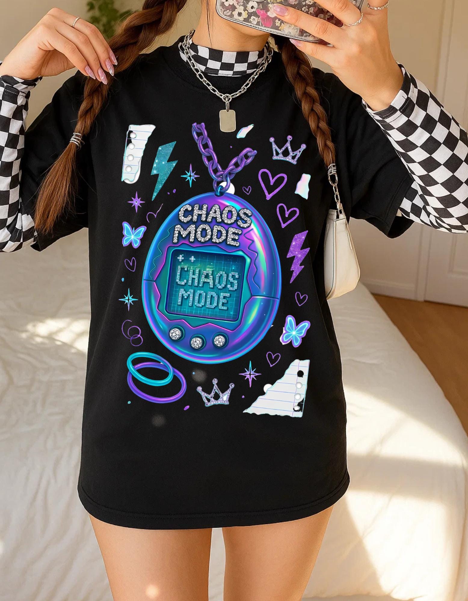 Chaos Mode Graphic Tee Unisex Heavy Cotton T-Shirt Streetwear Casual Fashion Gift