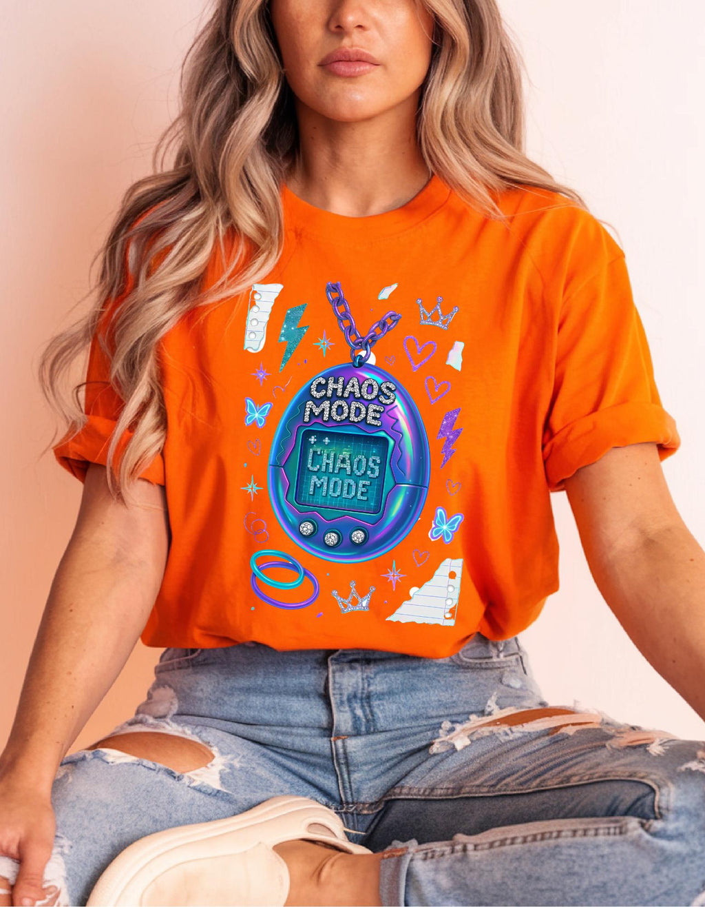 Chaos Mode Graphic Tee Unisex Heavy Cotton T-Shirt Streetwear Casual Fashion Gift
