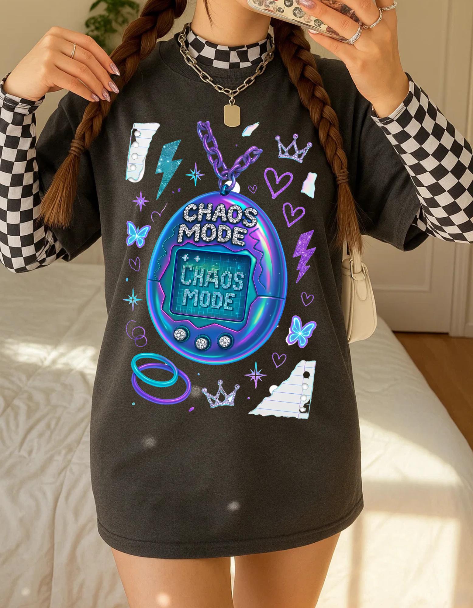 Chaos Mode Graphic Tee Unisex Heavy Cotton T-Shirt Streetwear Casual Fashion Gift