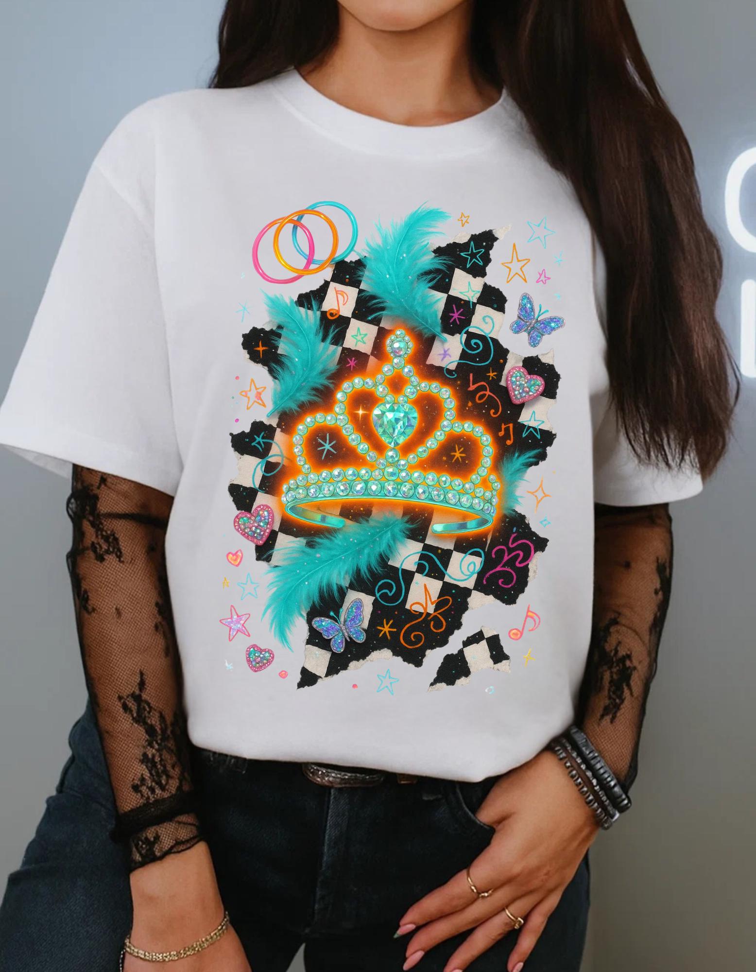 Y2K Showgirl Graphic Tee: 90s Retro Fashion