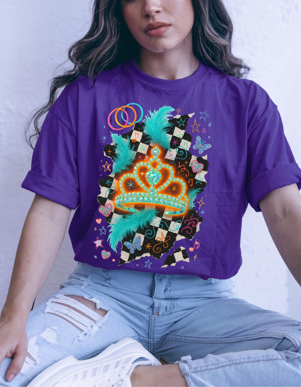 Y2K Showgirl Graphic Tee: 90s Retro Fashion