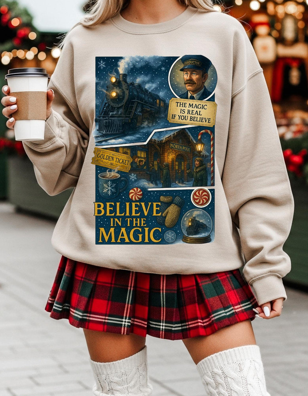 Nostalgic Magic-Themed Unisex Sweatshirt: Cozy Comfort Believe in Magic Gift for Him Her