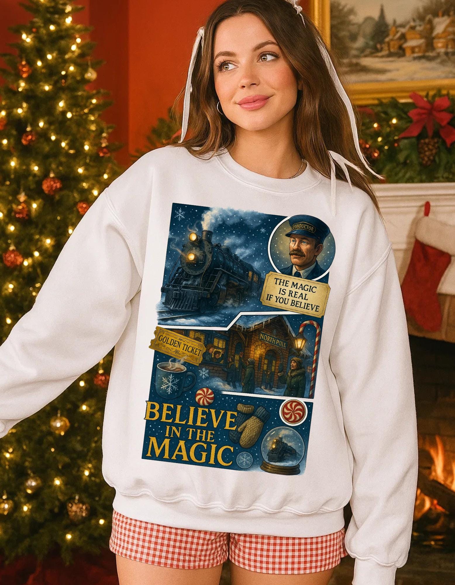 Nostalgic Magic-Themed Unisex Sweatshirt: Cozy Comfort Believe in Magic Gift for Him Her