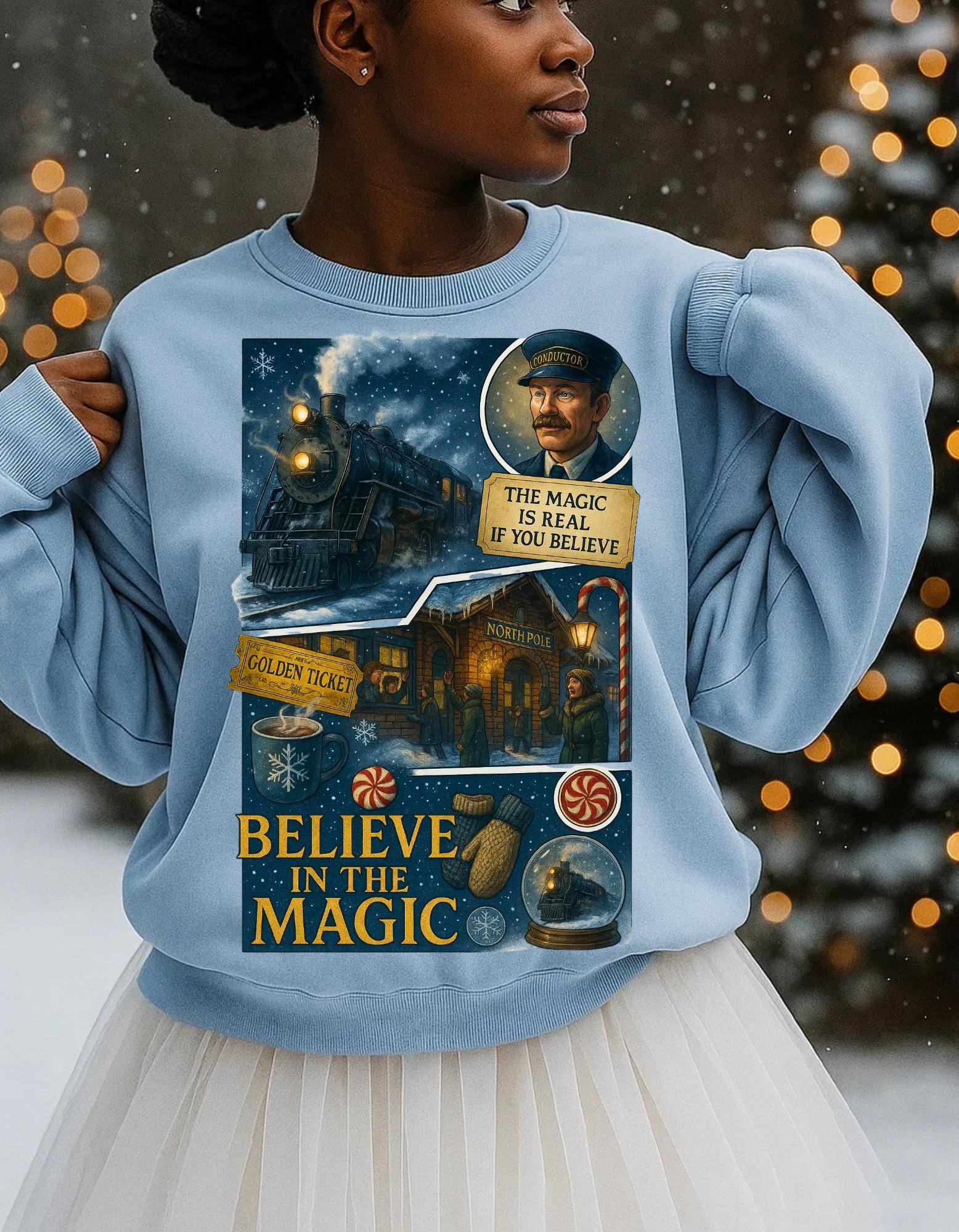 Nostalgic Magic-Themed Unisex Sweatshirt: Cozy Comfort Believe in Magic Gift for Him Her
