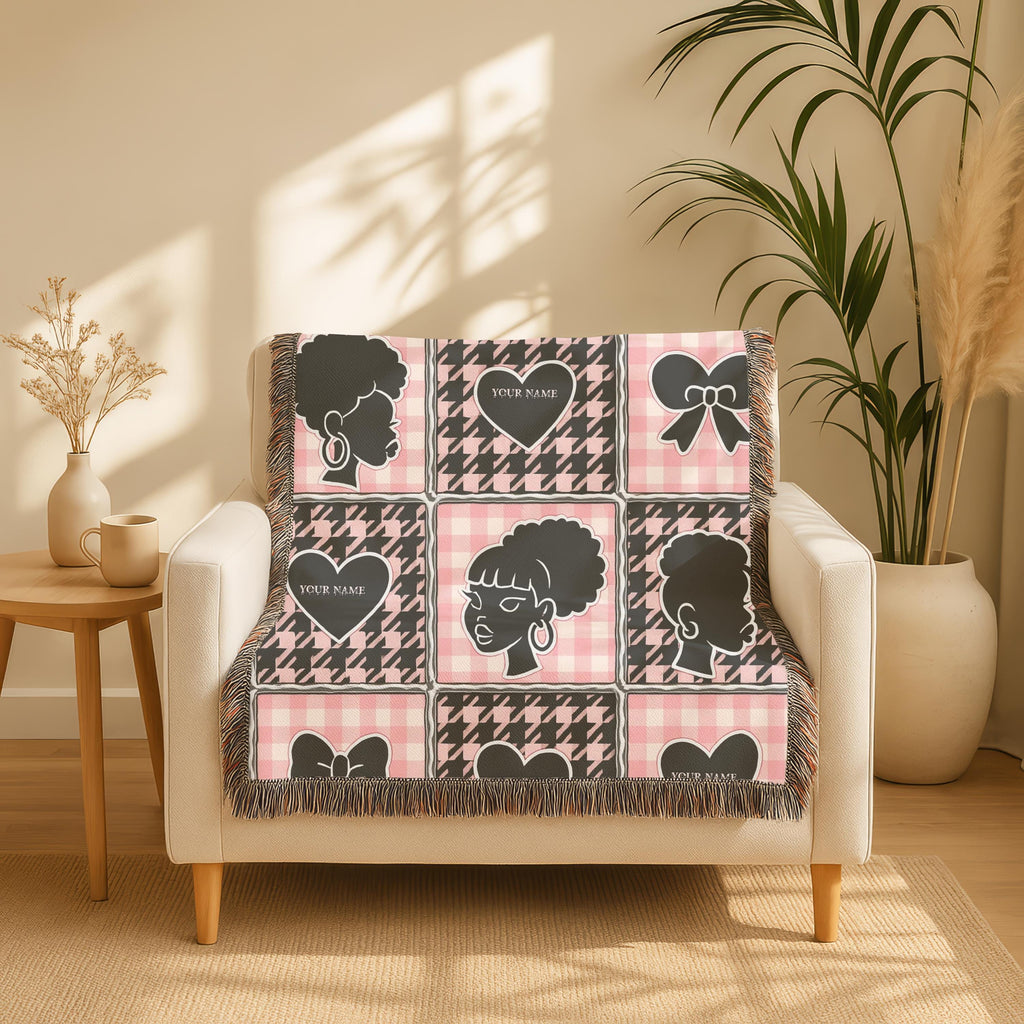 Charming Patterned Woven Blanket: Cozy Home Decor Throw for Living Room, Fall & Winter Comfort