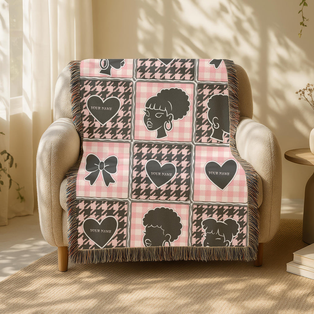 Charming Patterned Woven Blanket: Cozy Home Decor Throw for Living Room, Fall & Winter Comfort