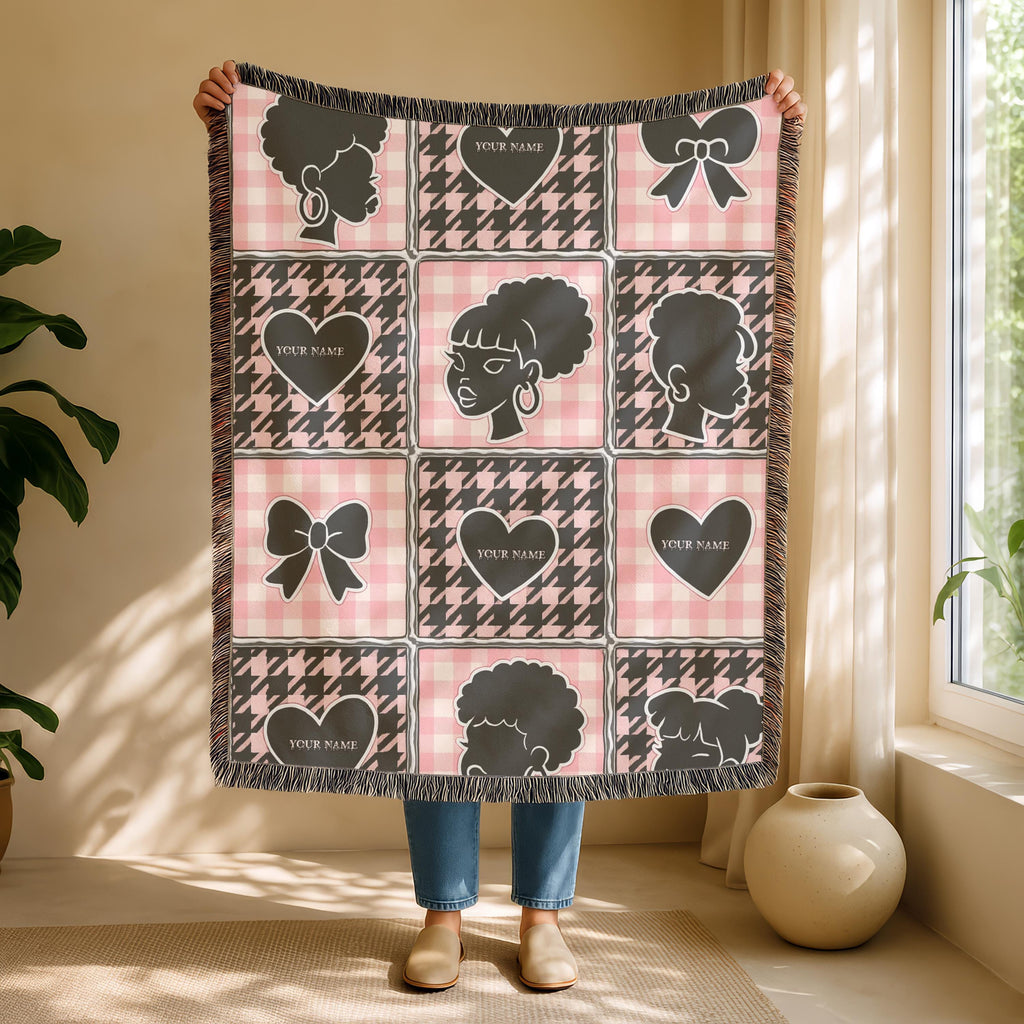 Charming Patterned Woven Blanket: Cozy Home Decor Throw for Living Room, Fall & Winter Comfort