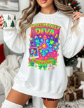 Merry & Fierce Diva Holiday Crewneck Sweatshirt: Festive Unisex Graphic Pullover for Winter Celebrations