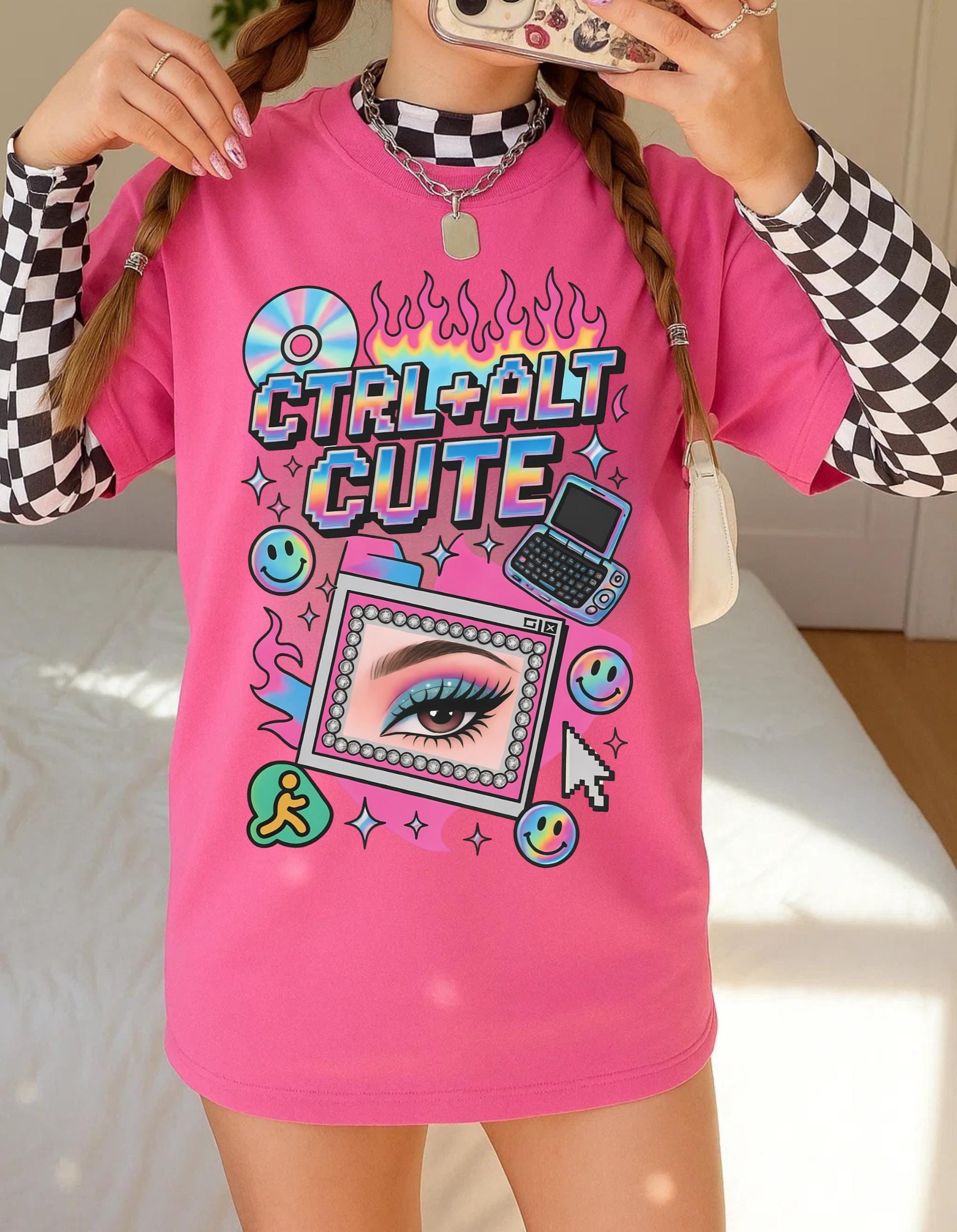Retro 90s Graphic T-Shirt Unisex Cotton Tee Vintage Inspired Casual Streetwear Alternative Fashion