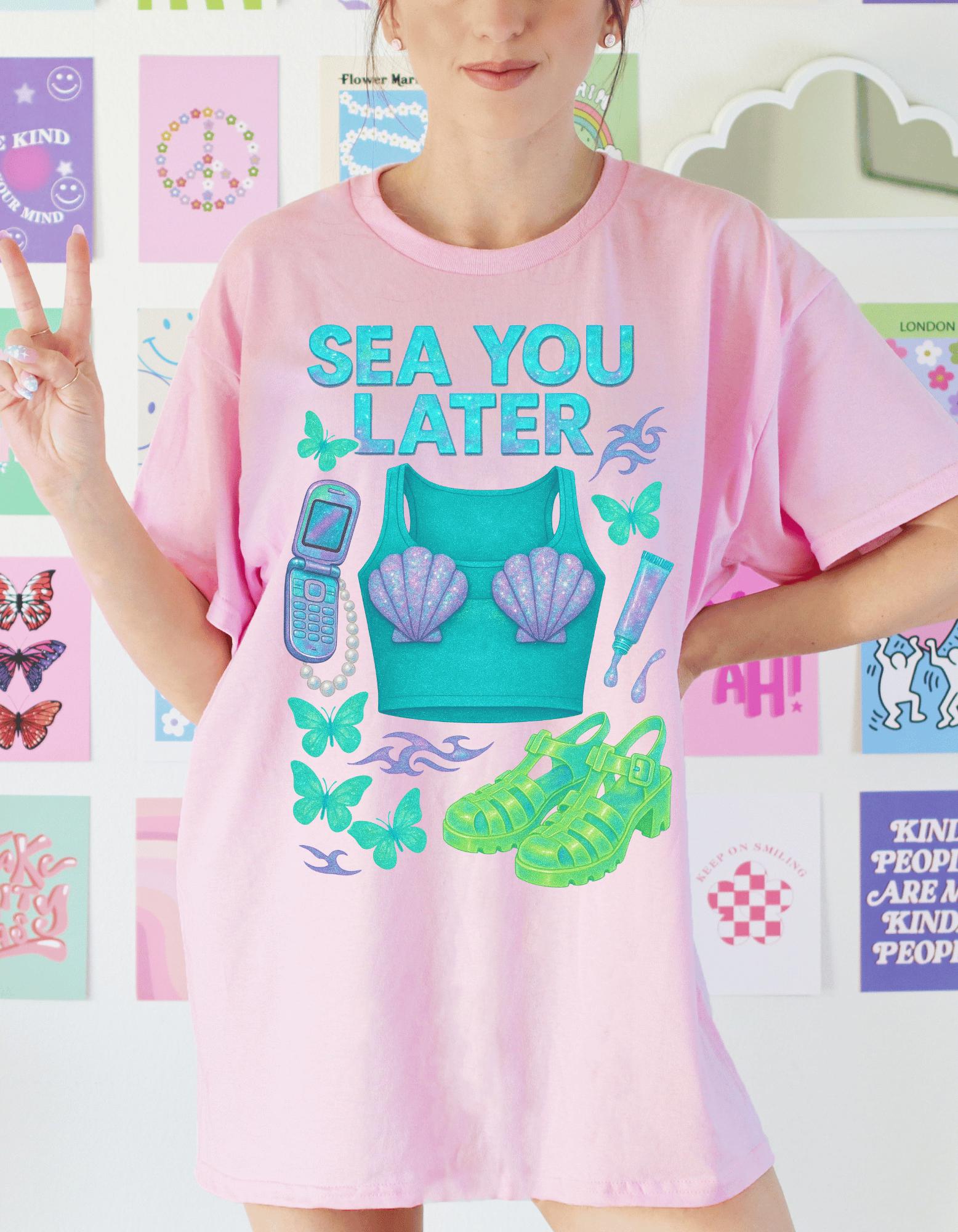 Sea You Later Graphic Tee: Summer Beachwear T-Shirt