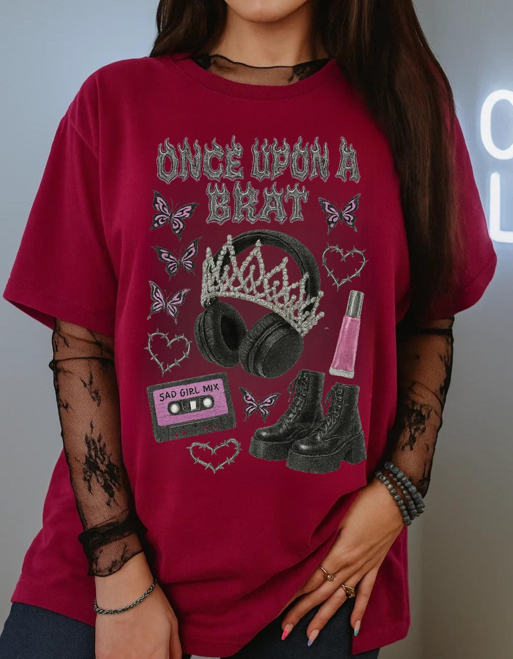 Pop Punk Fairytale Tee: Unisex Heavy Cotton Graphic Shirt - Once Upon A Brat Statement Top