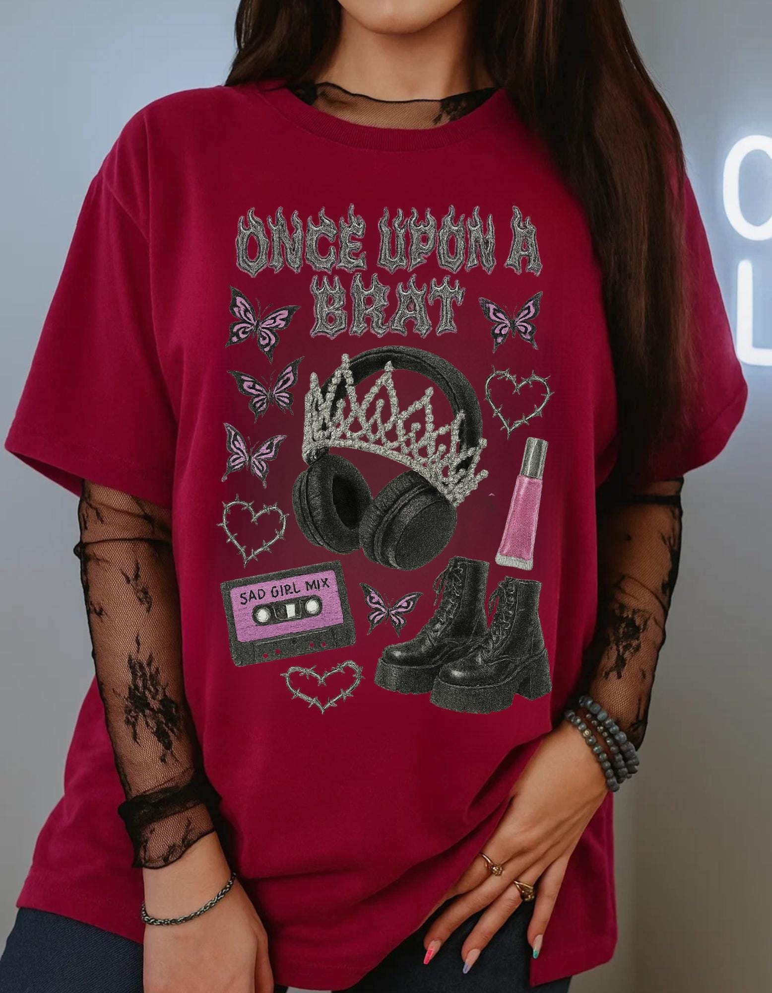 Pop Punk Fairytale Tee: Unisex Heavy Cotton Graphic Shirt - Once Upon A Brat Statement Top
