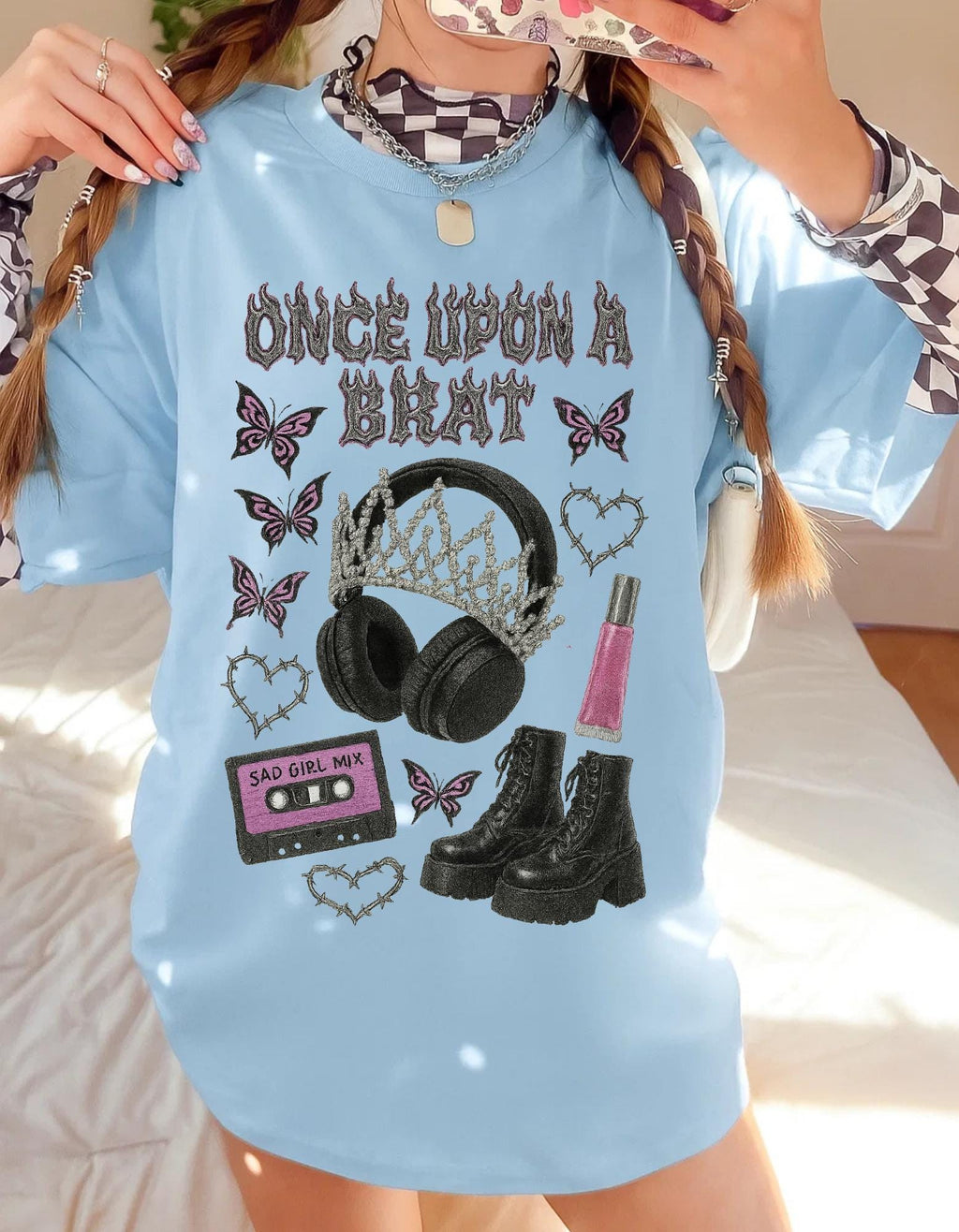 Pop Punk Fairytale Tee: Unisex Heavy Cotton Graphic Shirt - Once Upon A Brat Statement Top
