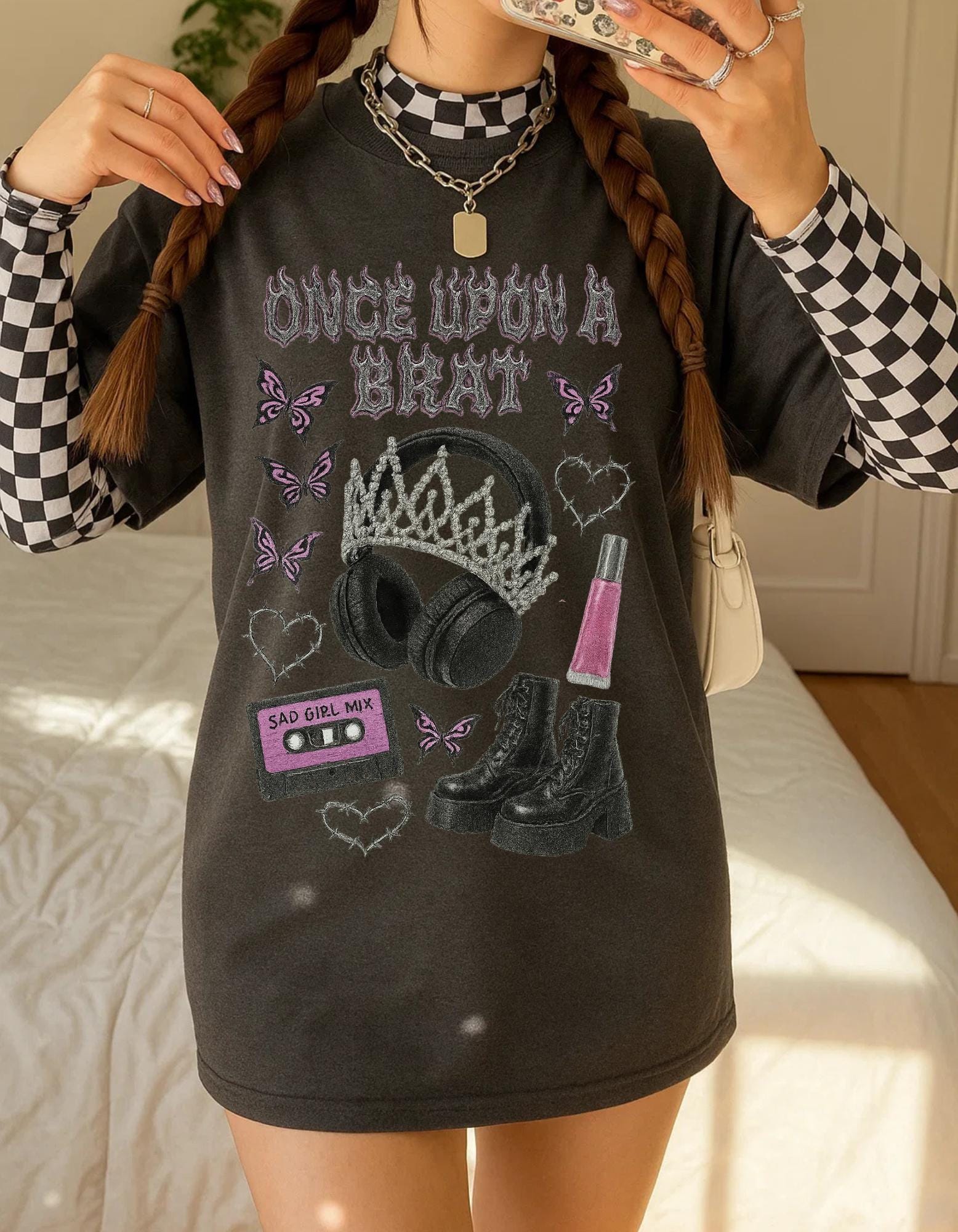 Pop Punk Fairytale Tee: Unisex Heavy Cotton Graphic Shirt - Once Upon A Brat Statement Top