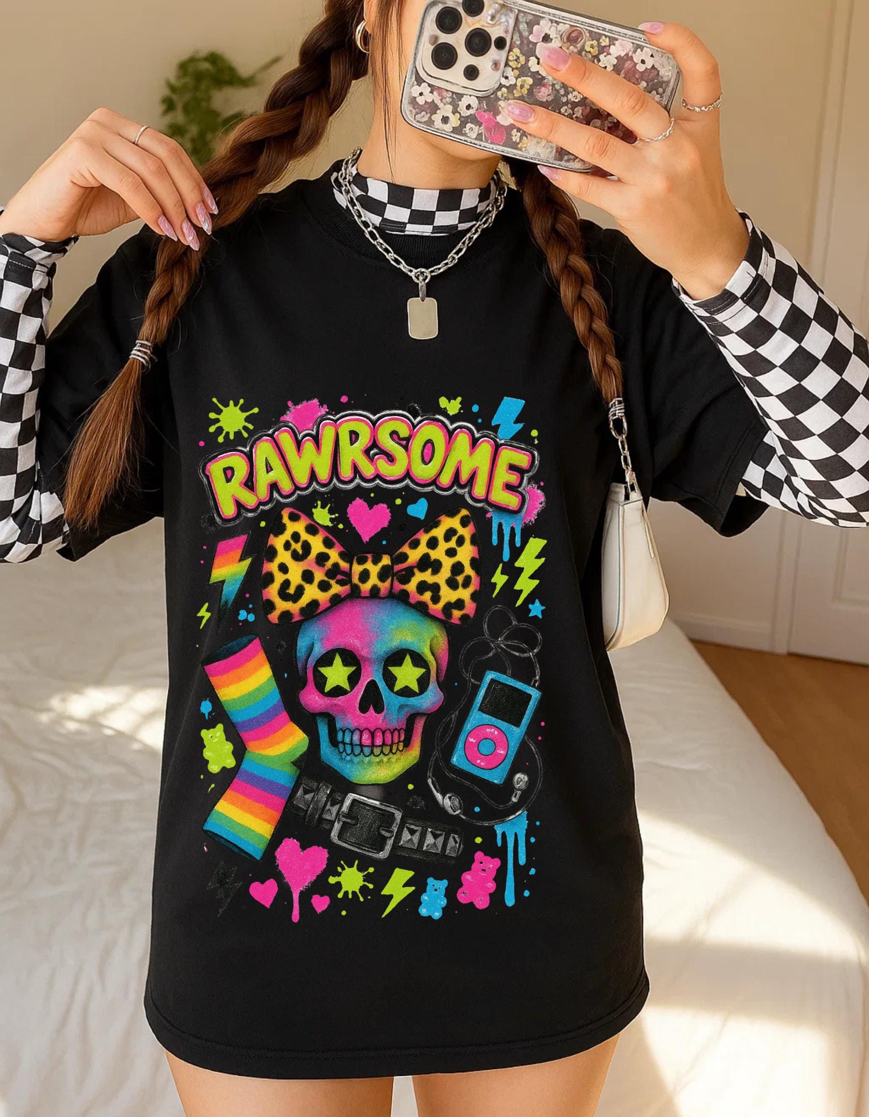 Scene Girl 2010 Graphic Tee Emo Retro Punk Alternative Shirt Fashion Clothing