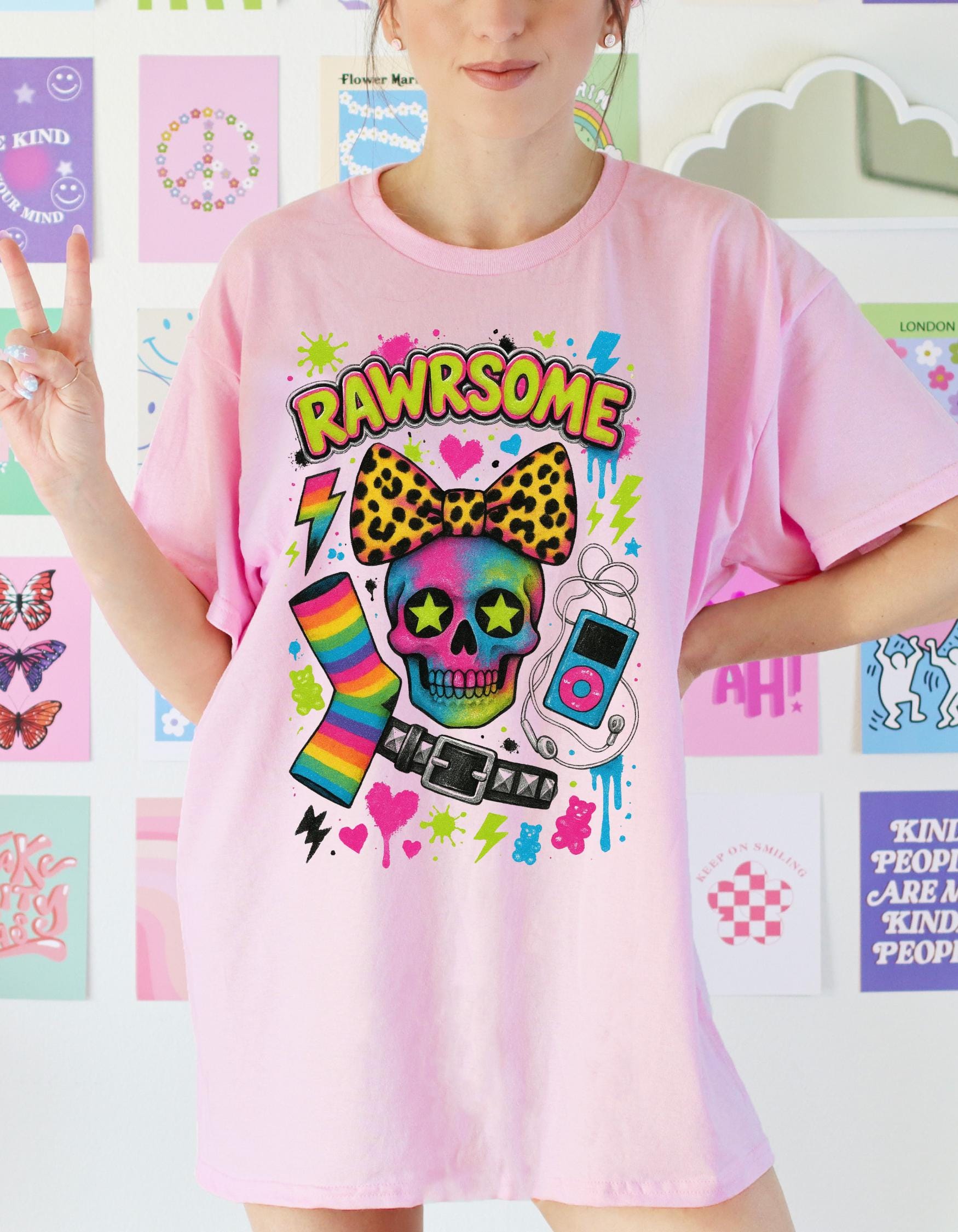 Scene Girl 2010 Graphic Tee Emo Retro Punk Alternative Shirt Fashion Clothing