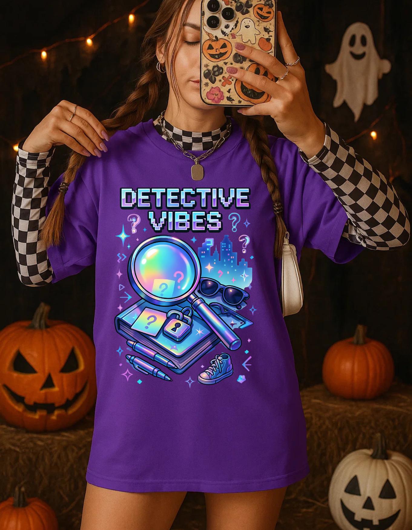 Y2K Detective Graphic Tee: Retro Sleuth Mystery Shirt Crime Fan Gift Unisex Cotton Apparel