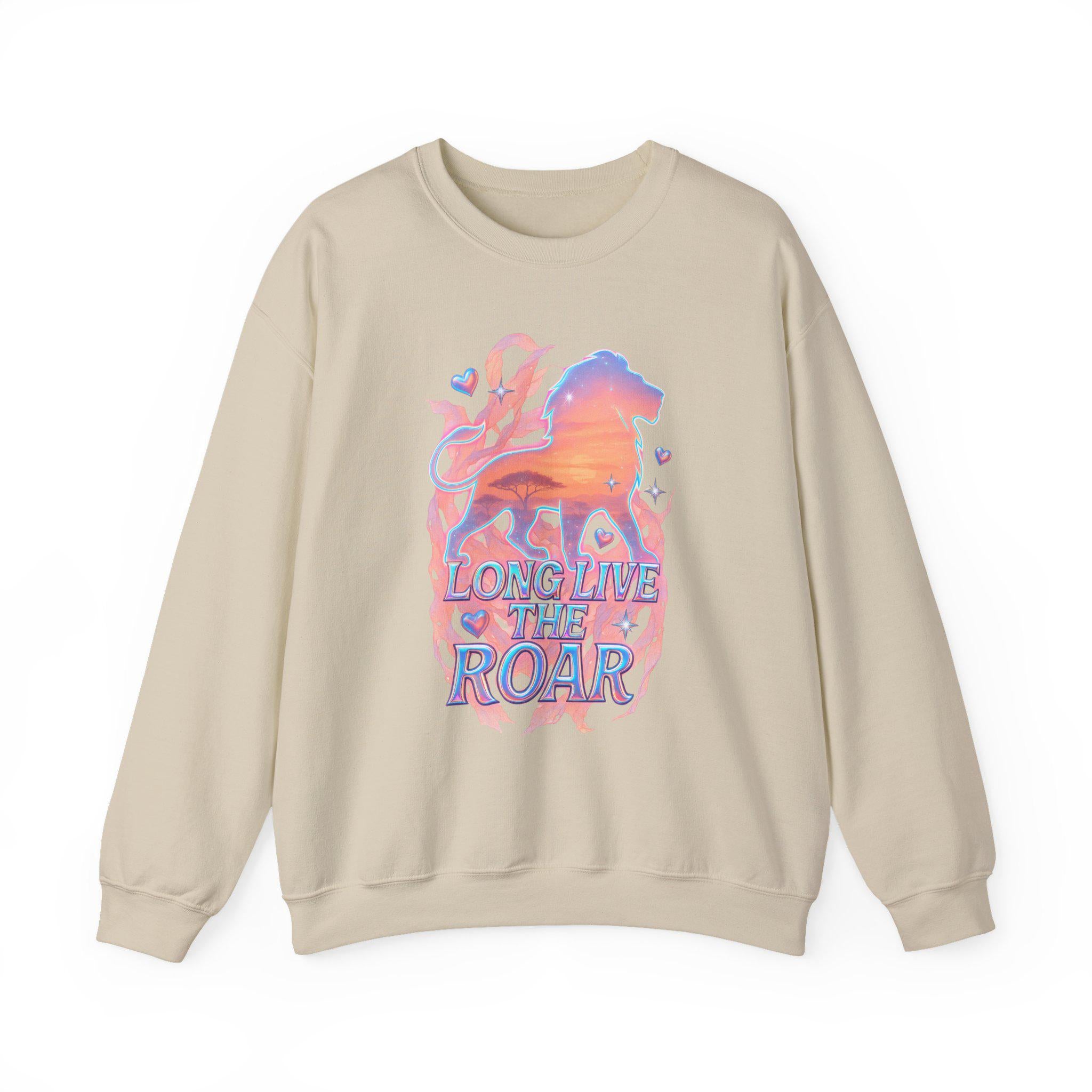 Long Live The Roar Sweatshirt: Unisex Cotton-Poly Blend