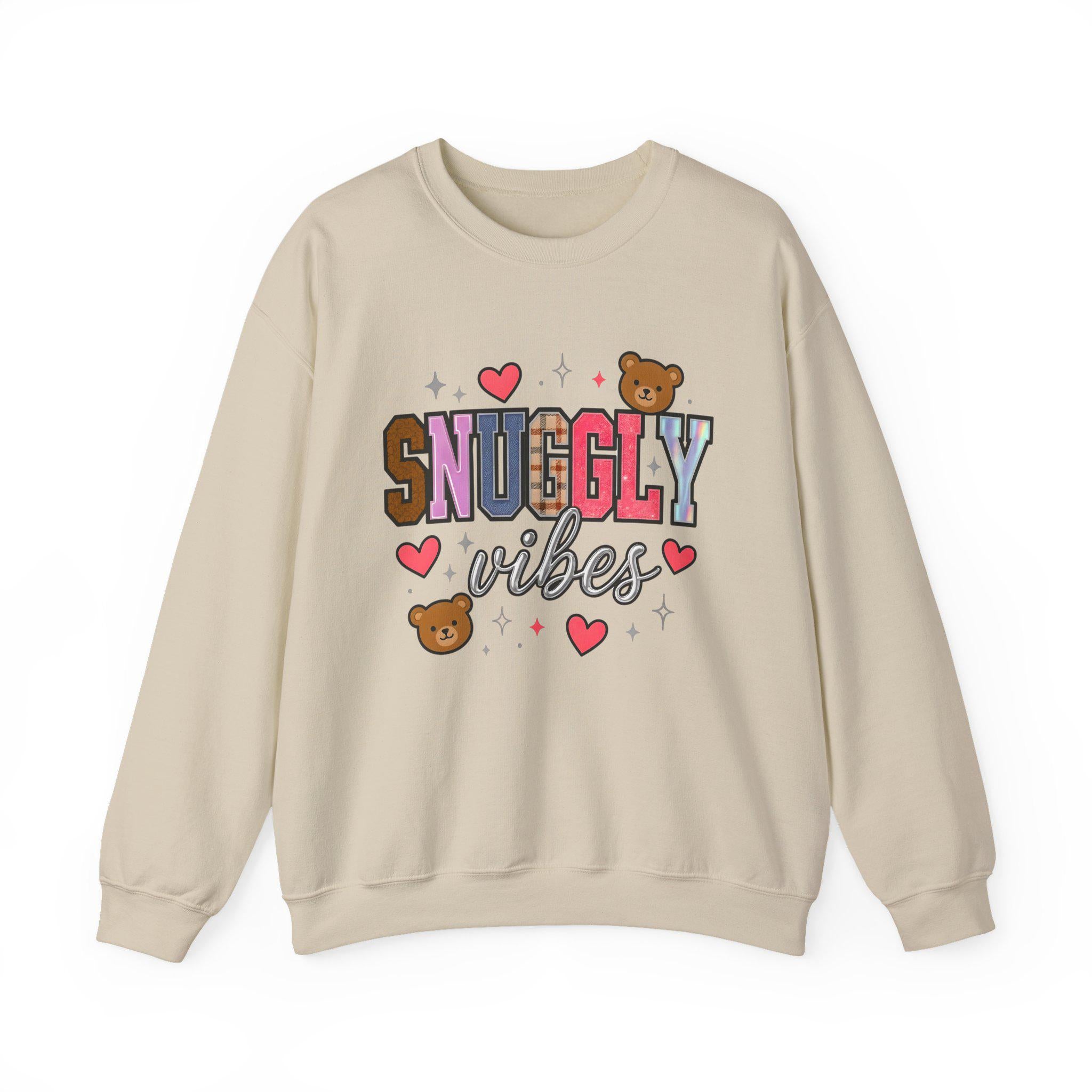 Unisex Snuggly Vibes Crewneck: Cozy Comfort Sweatshirt for Casual Lounging & Everyday Wear