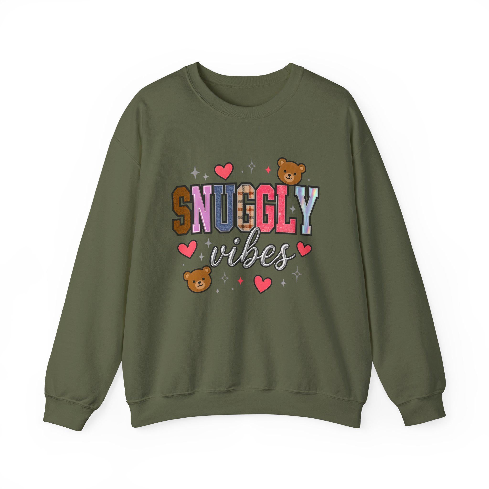 Unisex Snuggly Vibes Crewneck: Cozy Comfort Sweatshirt for Casual Lounging & Everyday Wear