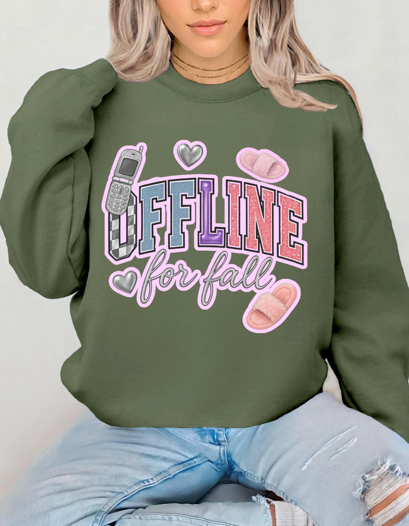 Offline for Fall Crewneck Sweatshirt – Cozy Autumn Style
