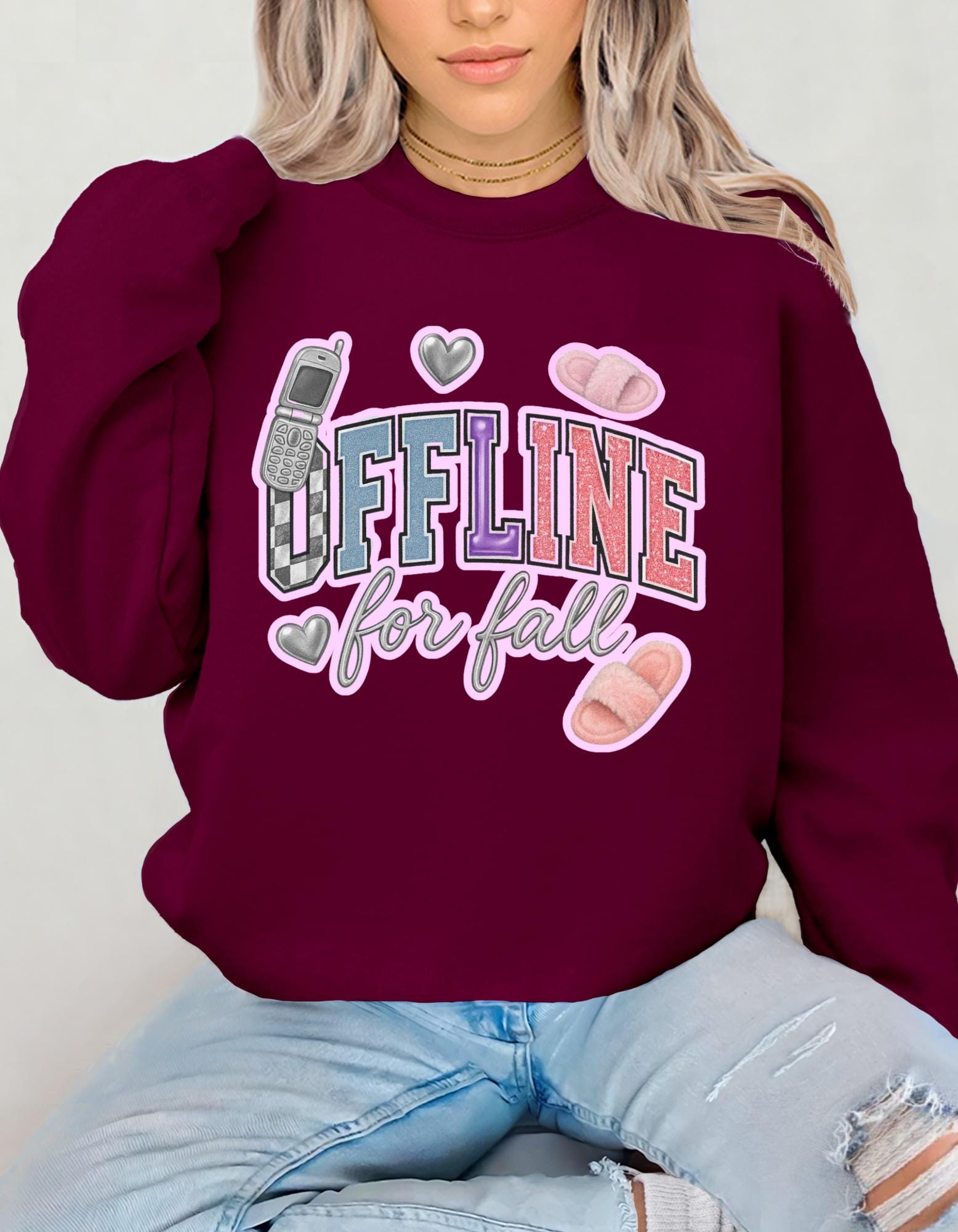 Offline for Fall Crewneck Sweatshirt – Cozy Autumn Style