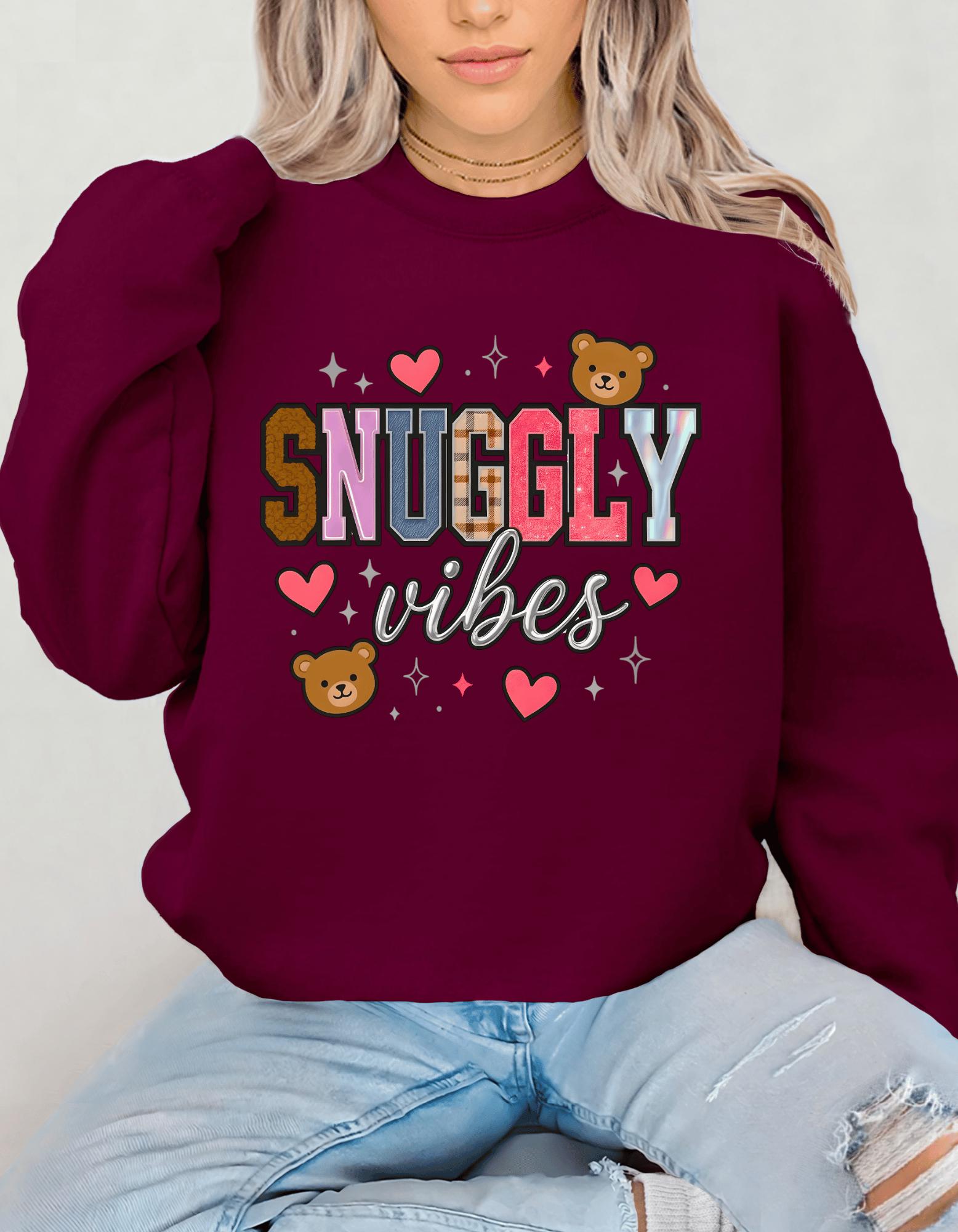 Unisex Snuggly Vibes Crewneck: Cozy Comfort Sweatshirt for Casual Lounging & Everyday Wear