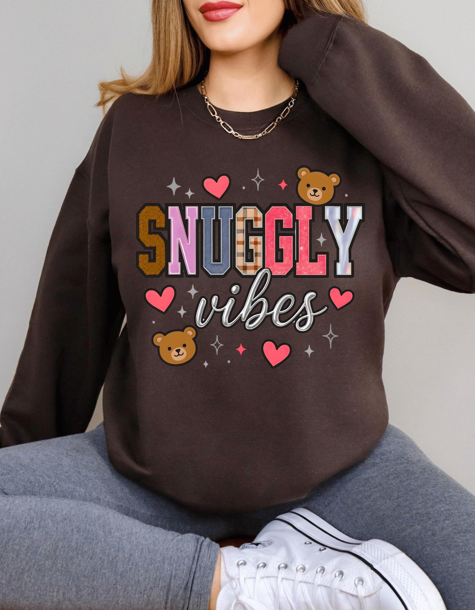 Unisex Snuggly Vibes Crewneck: Cozy Comfort Sweatshirt for Casual Lounging & Everyday Wear