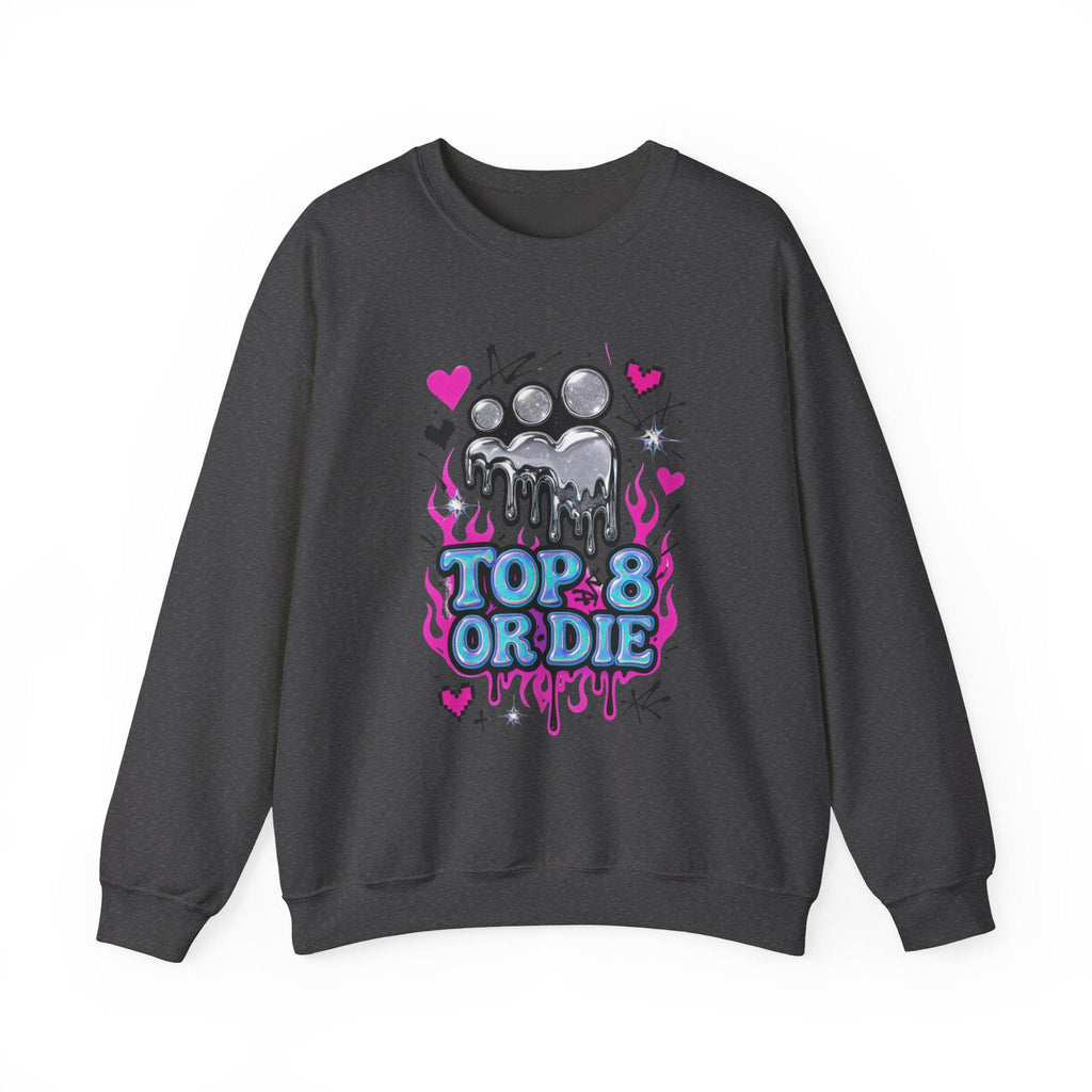Retro MySpace Top 8 Sweatshirt: Y2K Nostalgia Social Media Throwback Fashion Unisex Pullover